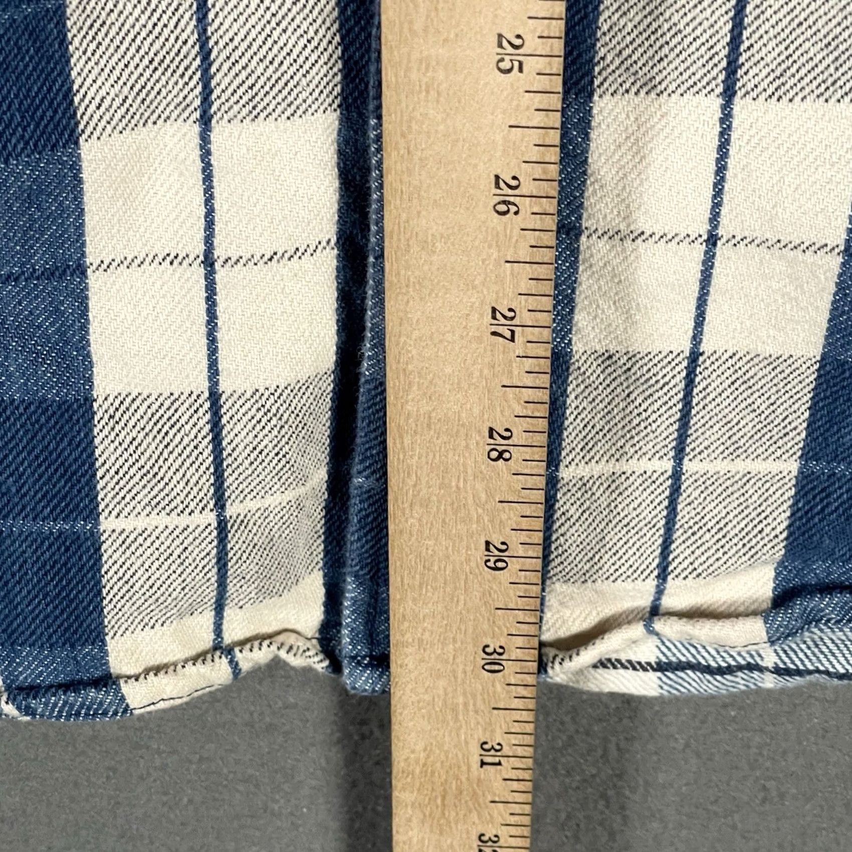 Lucky Brand Lucky Brand Mens Blue White Plaid Shirt Long Sleeve Snap Button-Up Regular M Casual Western Size US M / EU 48-50 / 2 - 7 Thumbnail