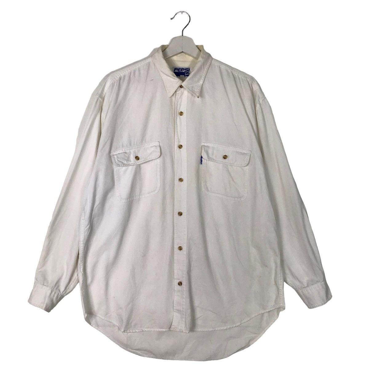 Pepsi × Vintage 💥 VINTAGE PEPSI WORKER SHIRT JACKET Size US L / EU 52-54 / 3 - 1 Thumbnail