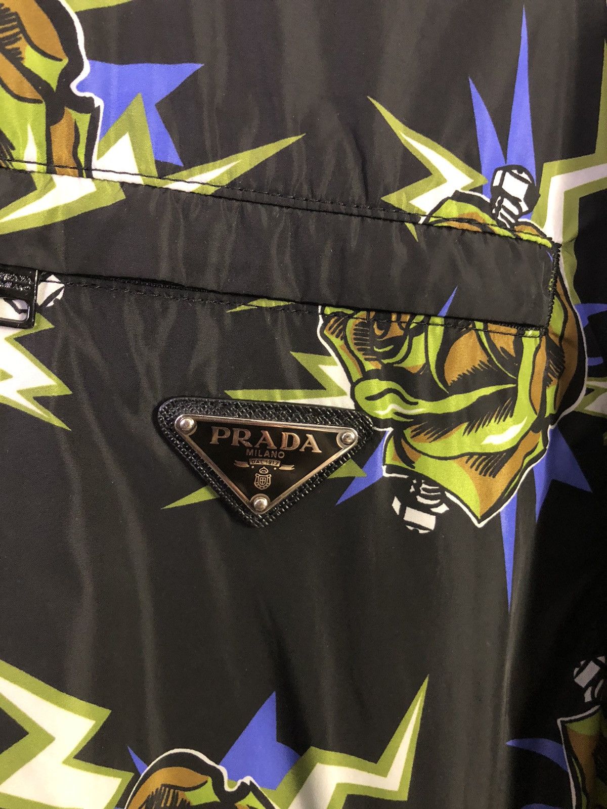 Prada Ss19 Prada rose Lightning Bolt hooded Nylon Windbreaker Size US S / EU 44-46 / 1 - 3 Thumbnail