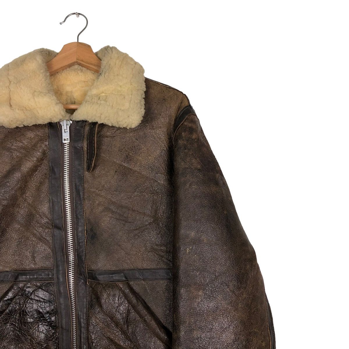 Schott 🔥VINTAGE B3 SHEARLING SHEEPSKIN LEATHER JACKET SCHOTT USA Size US M / EU 48-50 / 2 - 6 Thumbnail