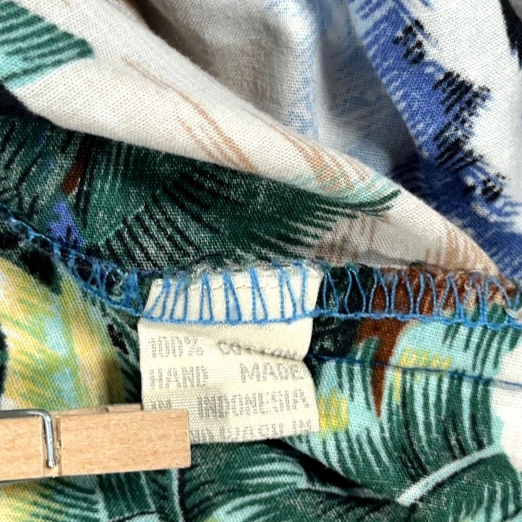 ALOHAS VINTAGE Go Hawaii Hawaiian Shirt Adult XL Blue Parrot Beach 80s Aloha Surf Button-Up Short Sleeve Pocketed Cotton Mens Size US L / EU 52-54 / 3 - 7 Thumbnail