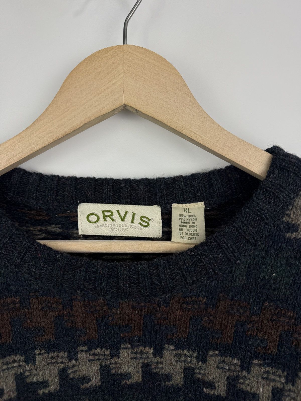 Orvis 🇺🇸 Vintage 90s Orvis Southwestern Navajo Fisherman Sweater Size US XL / EU 56 / 4 - 4 Thumbnail