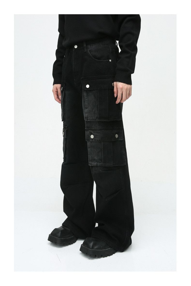 Japanese Brand Street style retro multi-pocket cargo wide-leg jeans Size US 32 / EU 48 - 3 Thumbnail