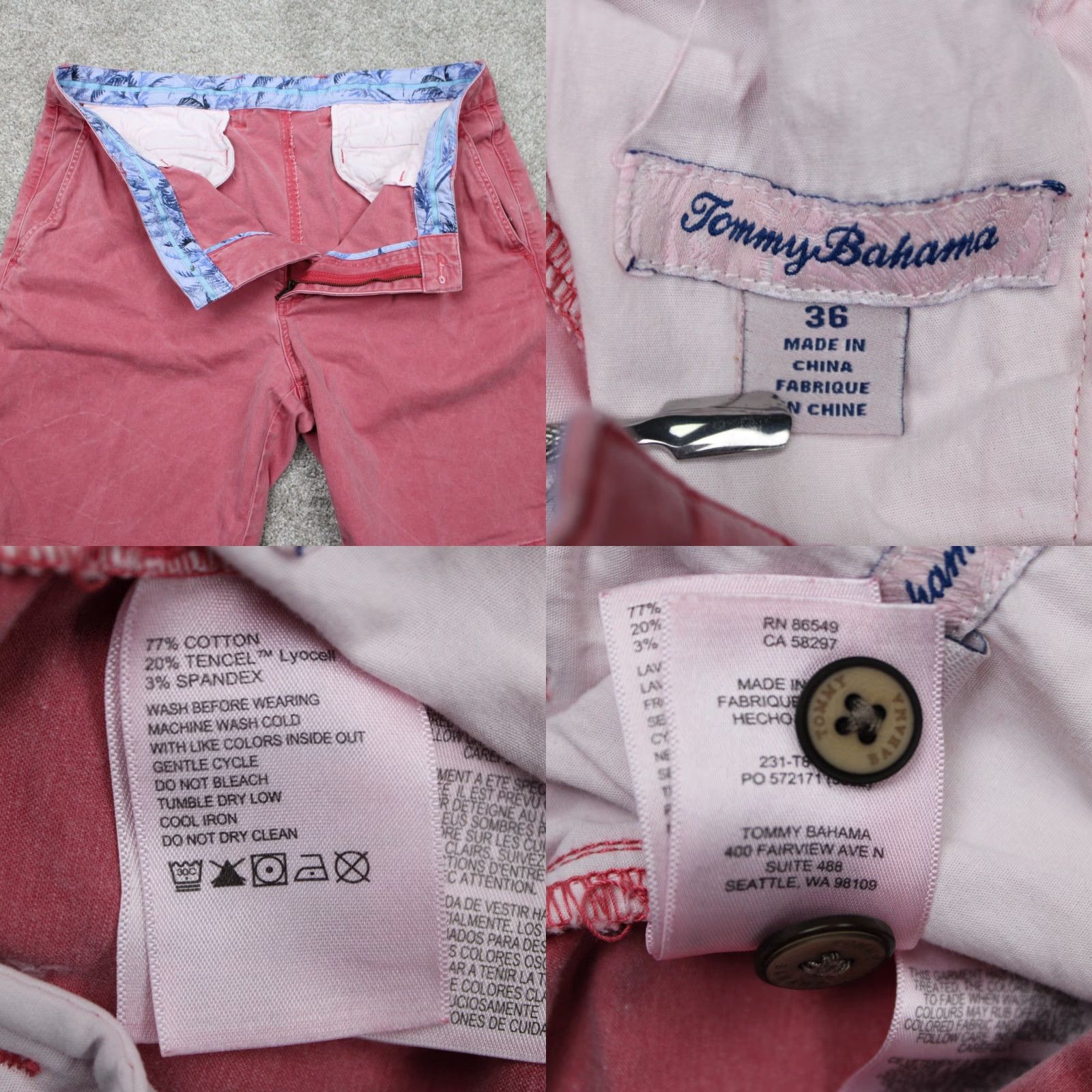 Tommy Bahama Tommy Bahama Chino Shorts Mens 36 Pink Cotton/Tencel Stretch 10" inseam Size US 36 / EU 52 - 8 Thumbnail