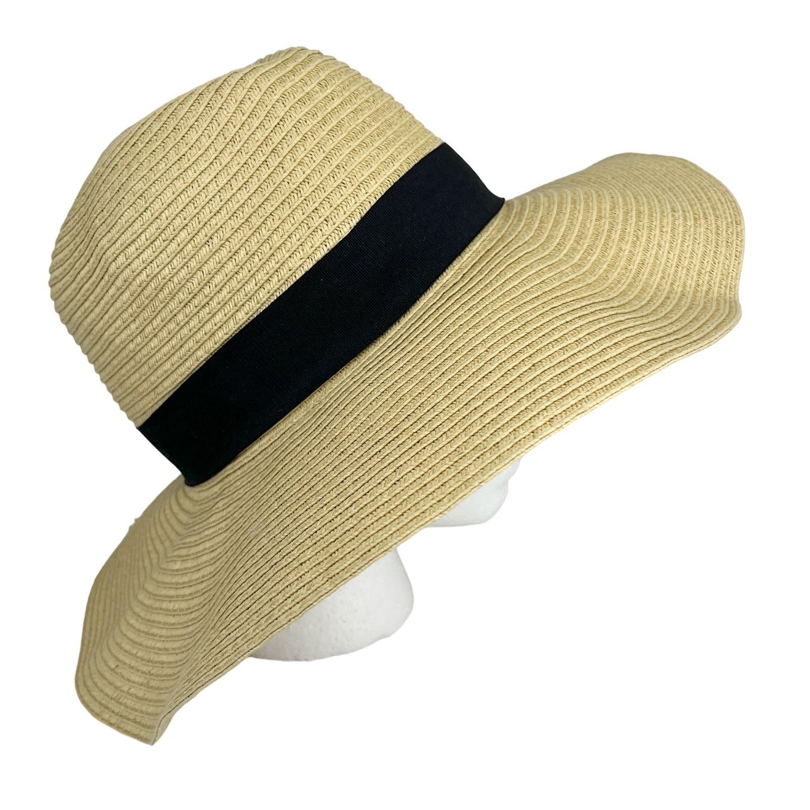Gap GAP Womens Packable Sun Hat Wide Brim Beige Black New Size ONE SIZE - 2 Thumbnail
