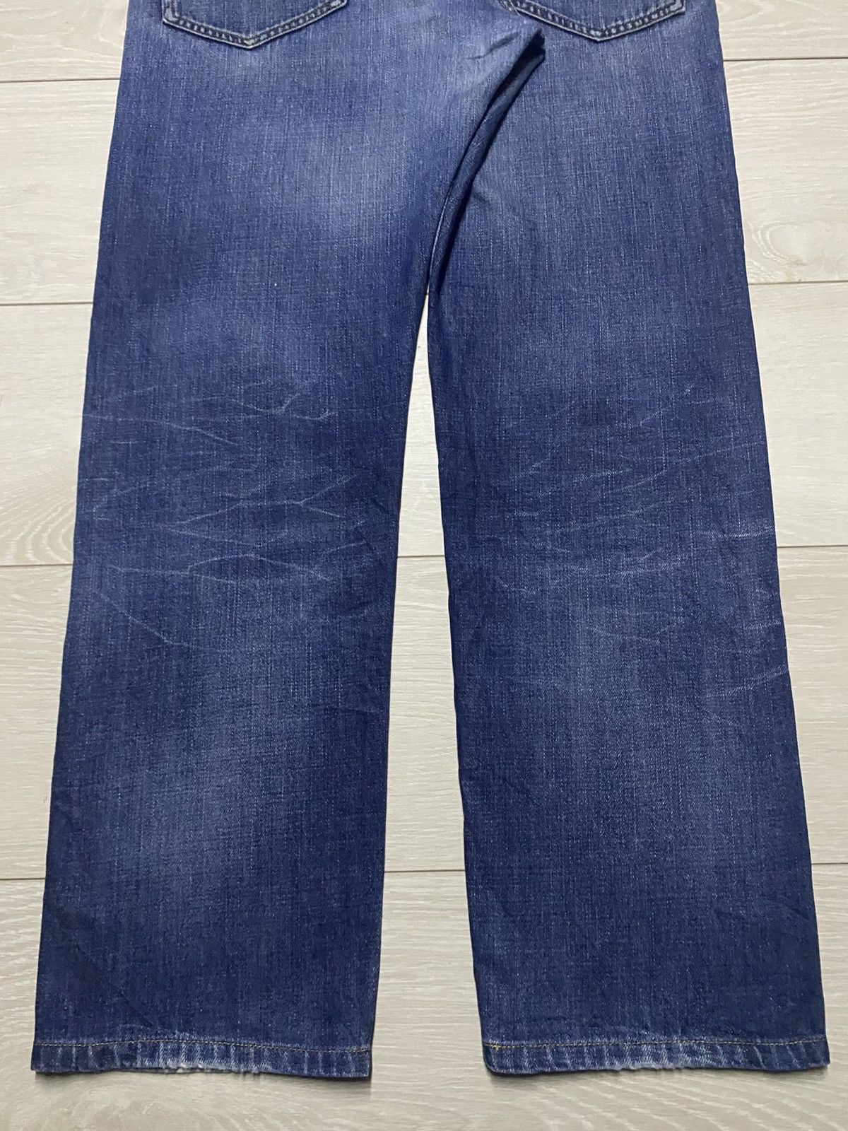 Japanese Brand Vintage Back Number Fade Wash Distressed Jeans Size US 34 / EU 50 - 6 Thumbnail
