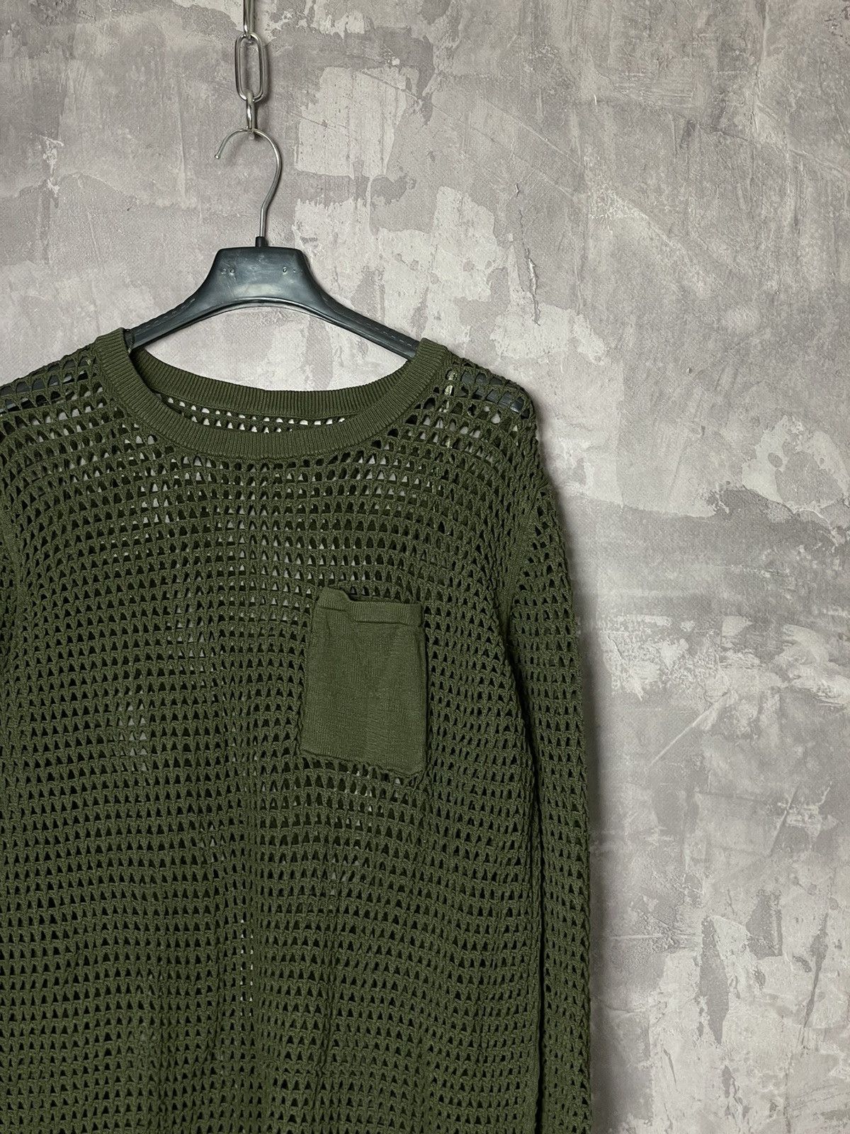Japanese Brand × Vintage Avant Garde Mesh Net Knit Sweater Size L / US 10 / IT 46 - 3 Thumbnail