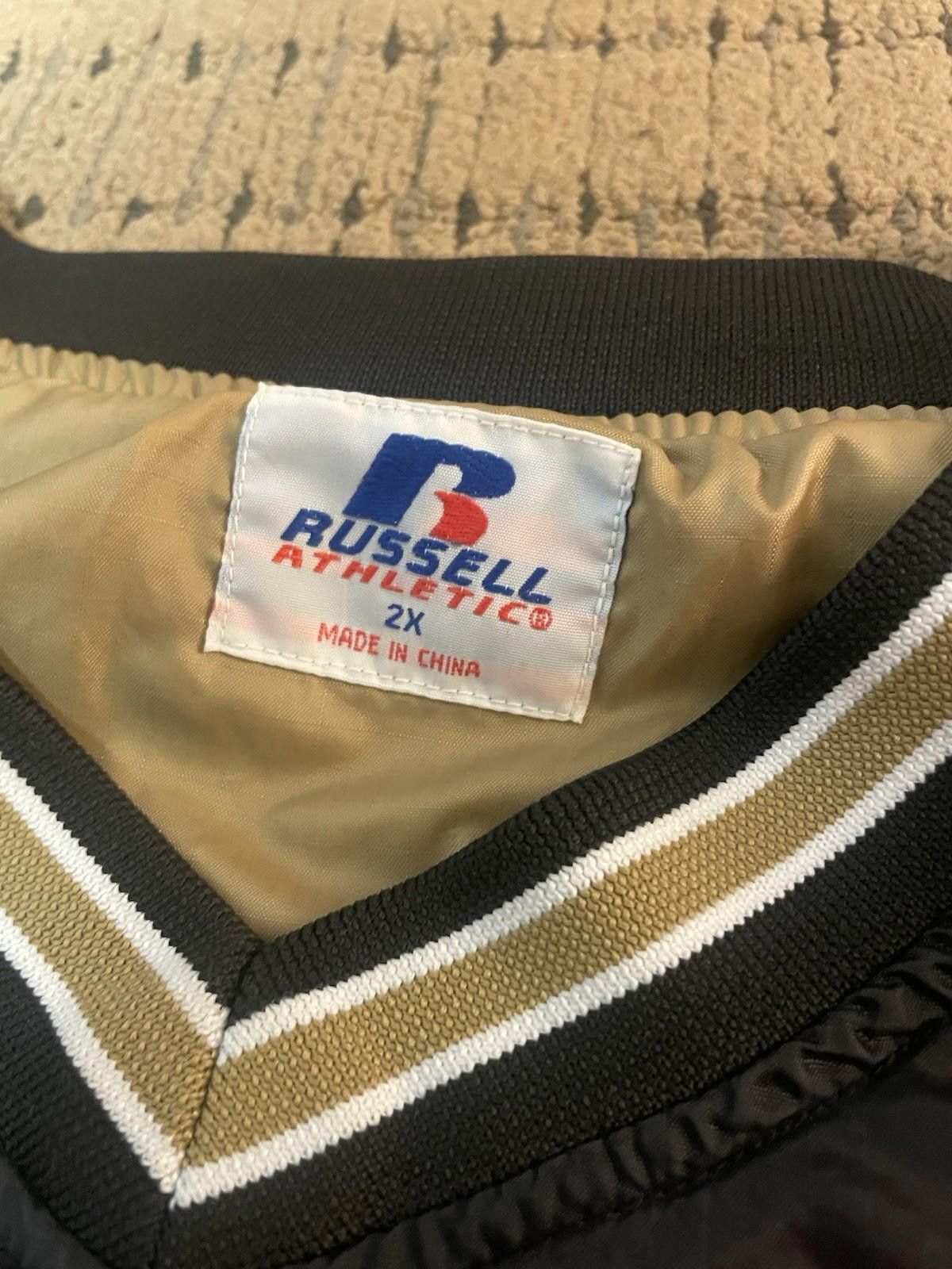 Russell Athletic Russell Mizzou Mens 2XL Black/gold Lined Windbreaker Vintage Size ONE SIZE - 3 Thumbnail