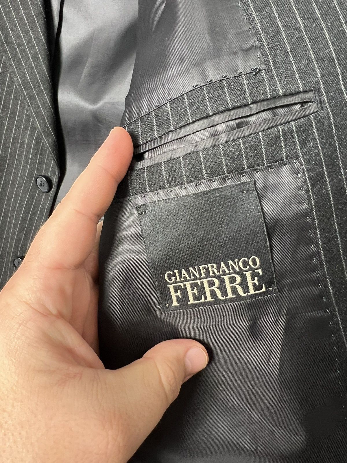 Gianfranco Ferre Gianfranco Ferre 3 Button Striped Blazer Jacket Size 48 Size 38R - 16 Thumbnail