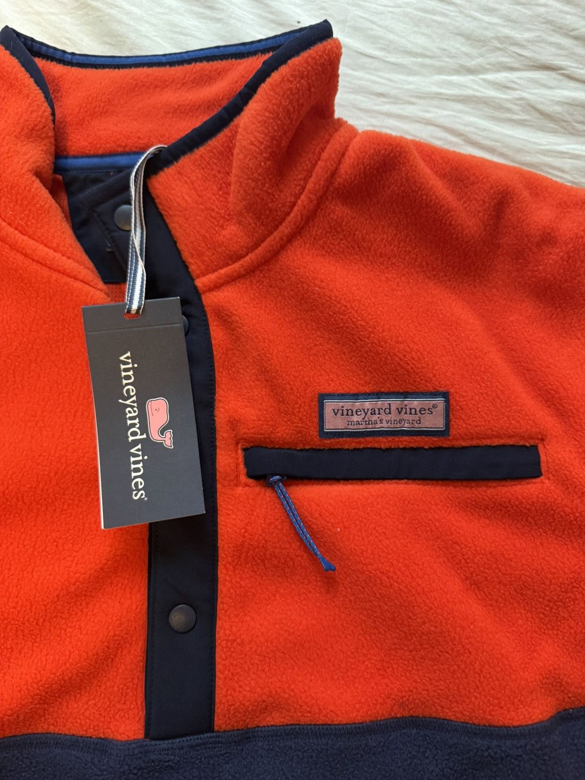 Vineyard Vines Red and Blue quarter button up brand new jacket with tag Size US M / EU 48-50 / 2 - 2 Thumbnail