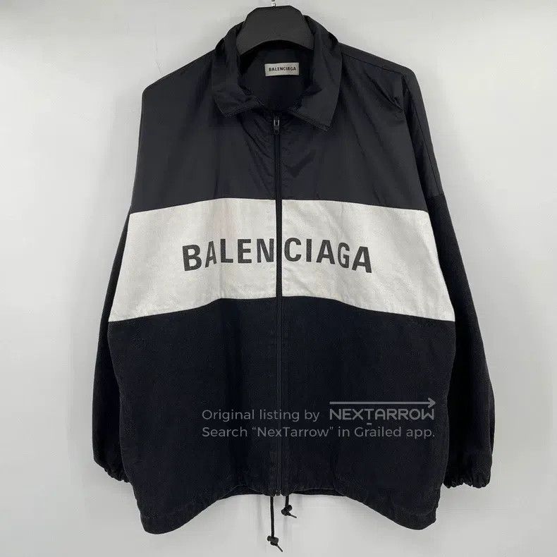 Balenciaga Balenciaga Black and white patched zipper denim windbreake Size XXS / US 00 / IT 34 - 1 Thumbnail