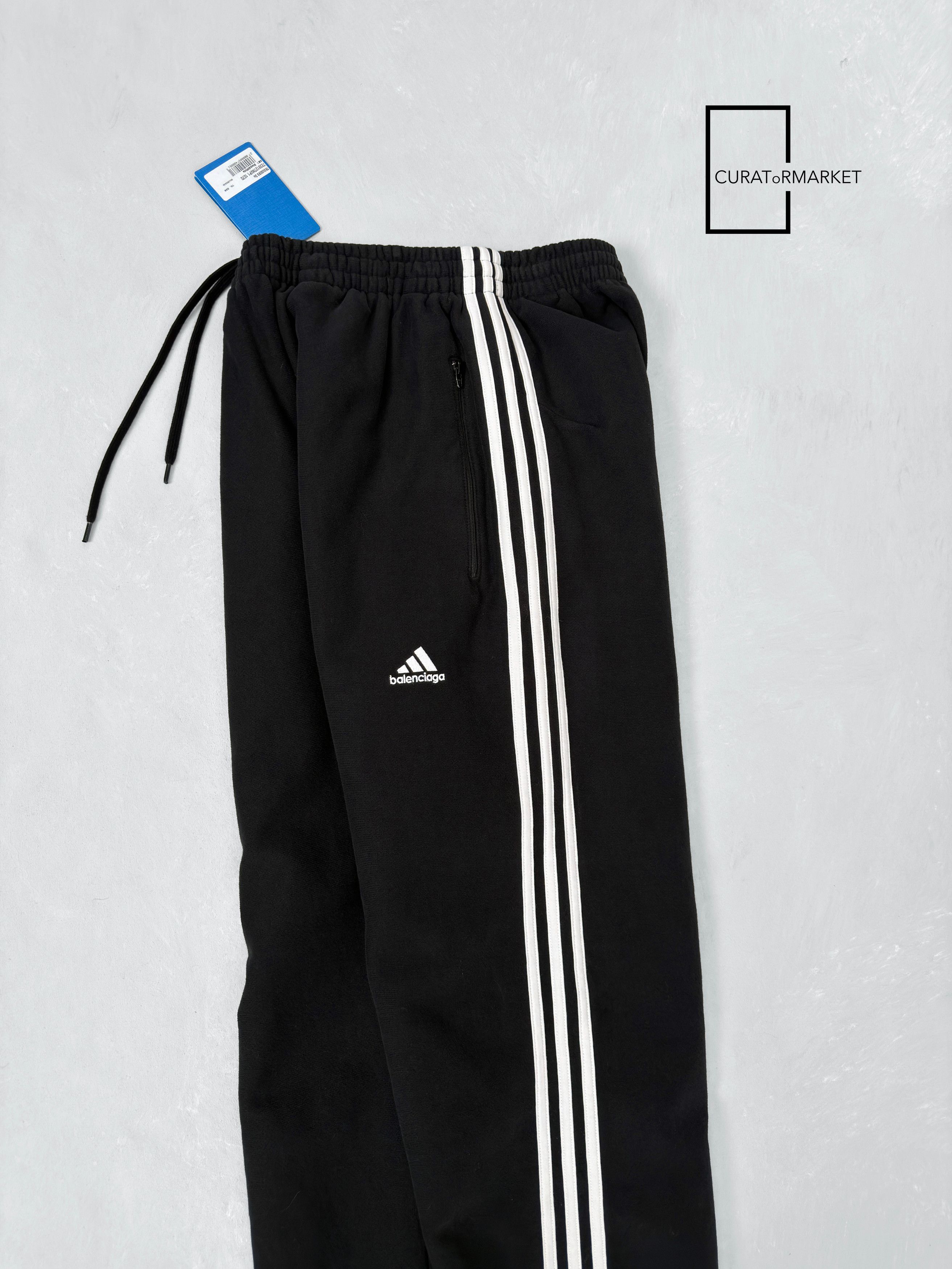 Adidas × Balenciaga XXS Cuffed Relaxed Track Pant Embroidered Logo Stripes SS21 Size US 32 / EU 48 - 7 Thumbnail