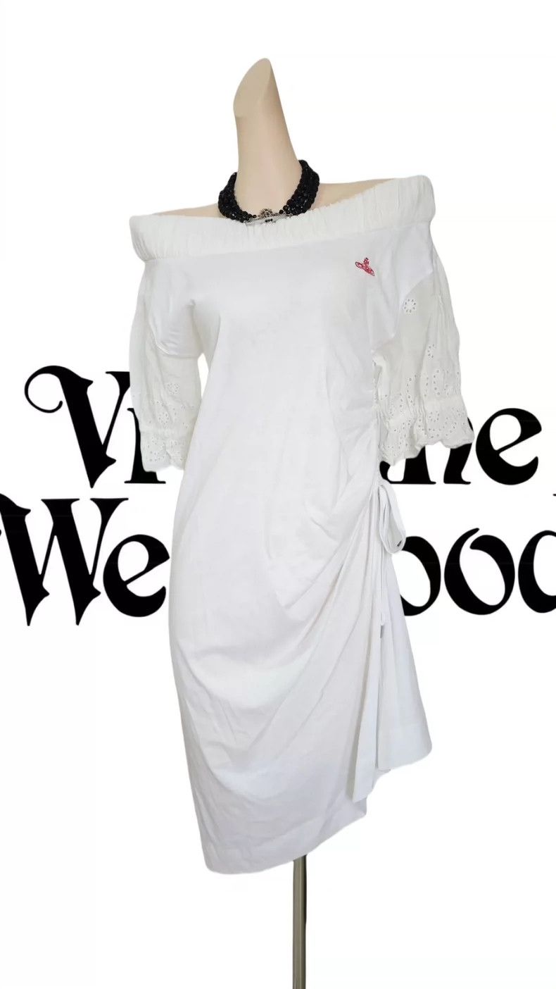 Other Vivienne Westwood size00 White dress with a white sash Size S / US 4 / IT 40 - 2 Thumbnail