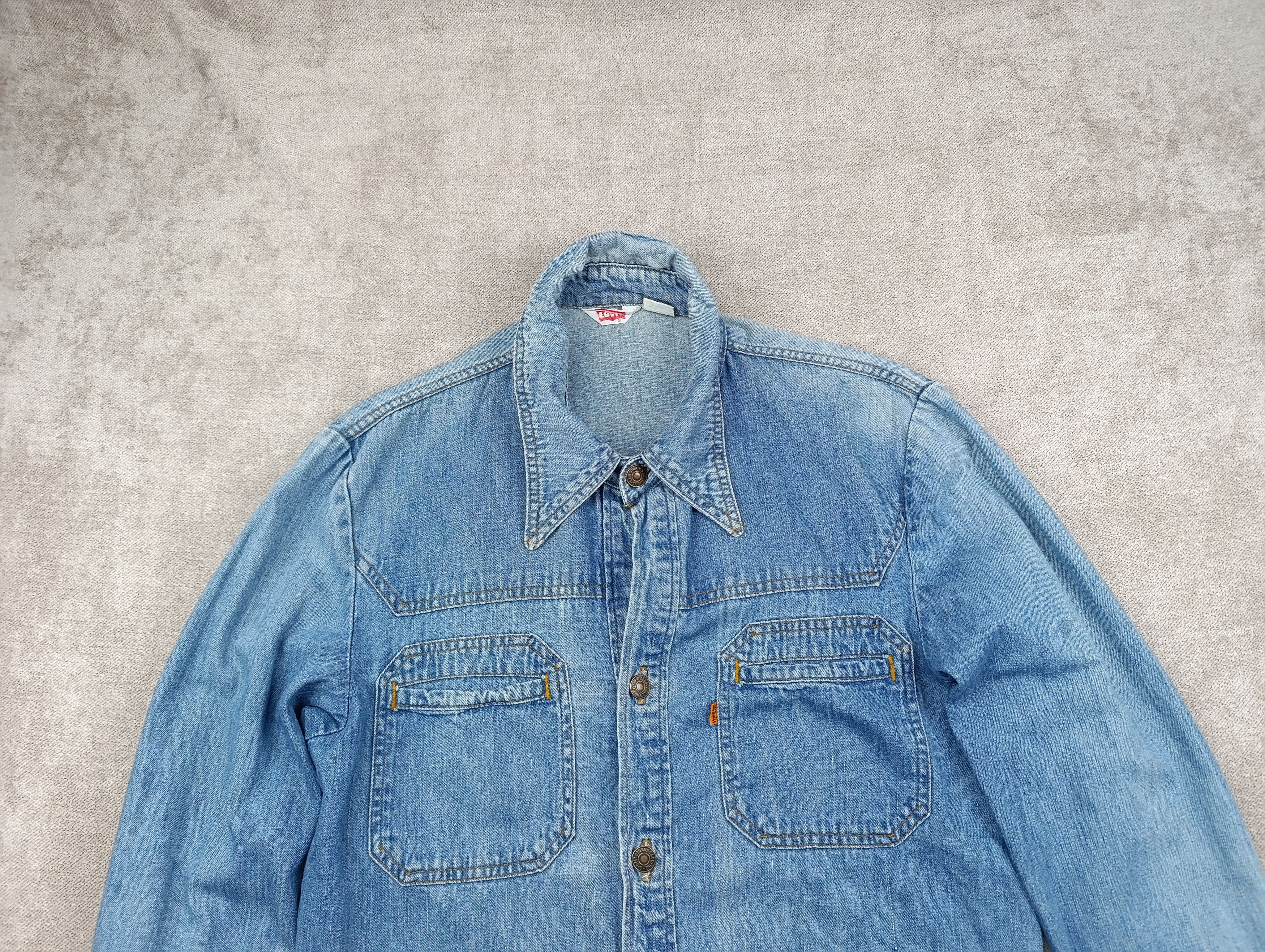 Levi's Vintage Clothing Levis Vintage Denim Shirt Orange Tab Made In USA Size US L / EU 52-54 / 3 - 3 Thumbnail