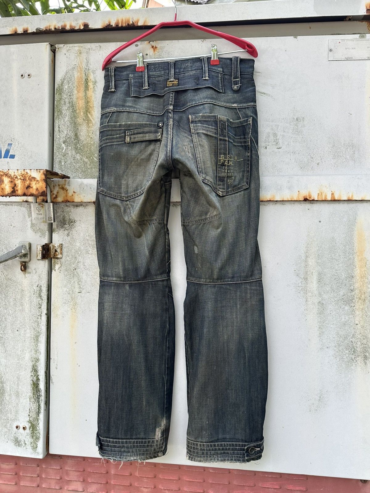 Vintage 👹Vintage G-Star Raw Thrashed Baggy Jeans Size US 30 / EU 46 - 3 Thumbnail
