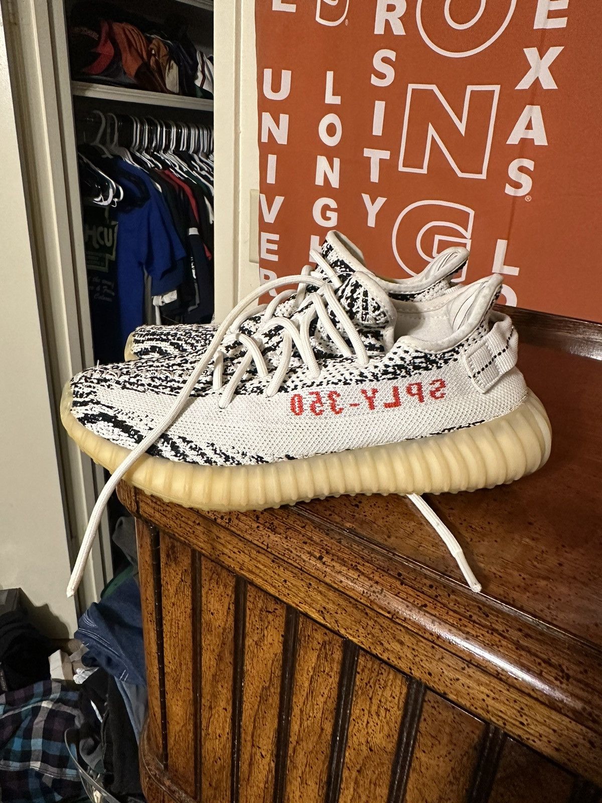 Adidas × Vintage × Yeezy Vintage Adidas Yeezy Boost 350 V2 “Zebra” 2017 size 6 Size US 6.5 / EU 39-40 - 4 Thumbnail