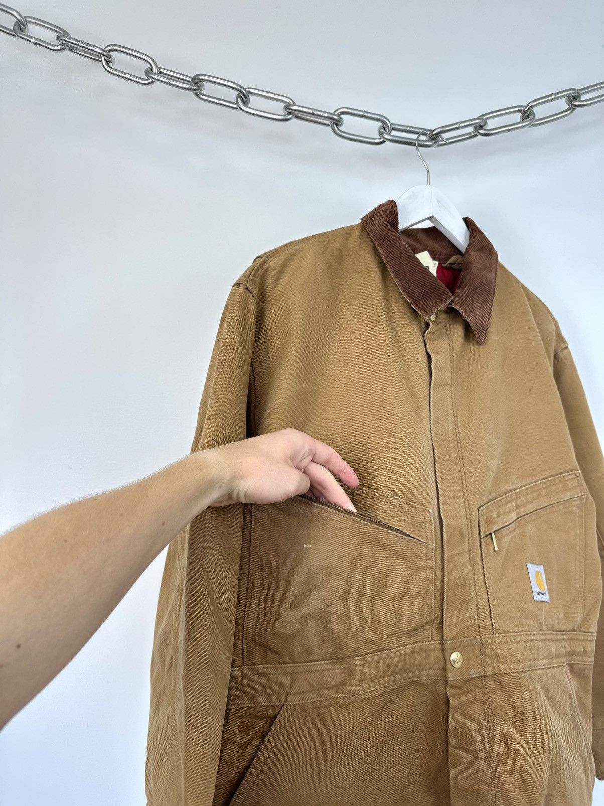 Carhartt Vintage 80s Carhartt USA Faded Utility Arctic Detroit Jacket Size US L / EU 52-54 / 3 - 11 Thumbnail