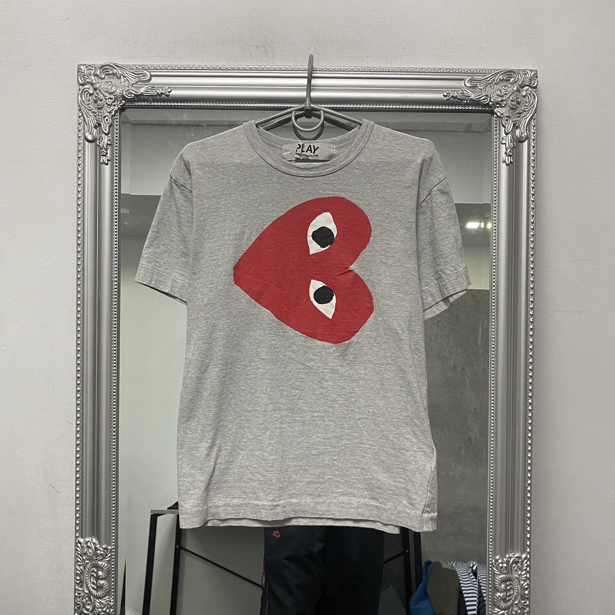 Comme des Garcons 2000ss CDG Shirt Silver Scale logo t shirt | Grailed