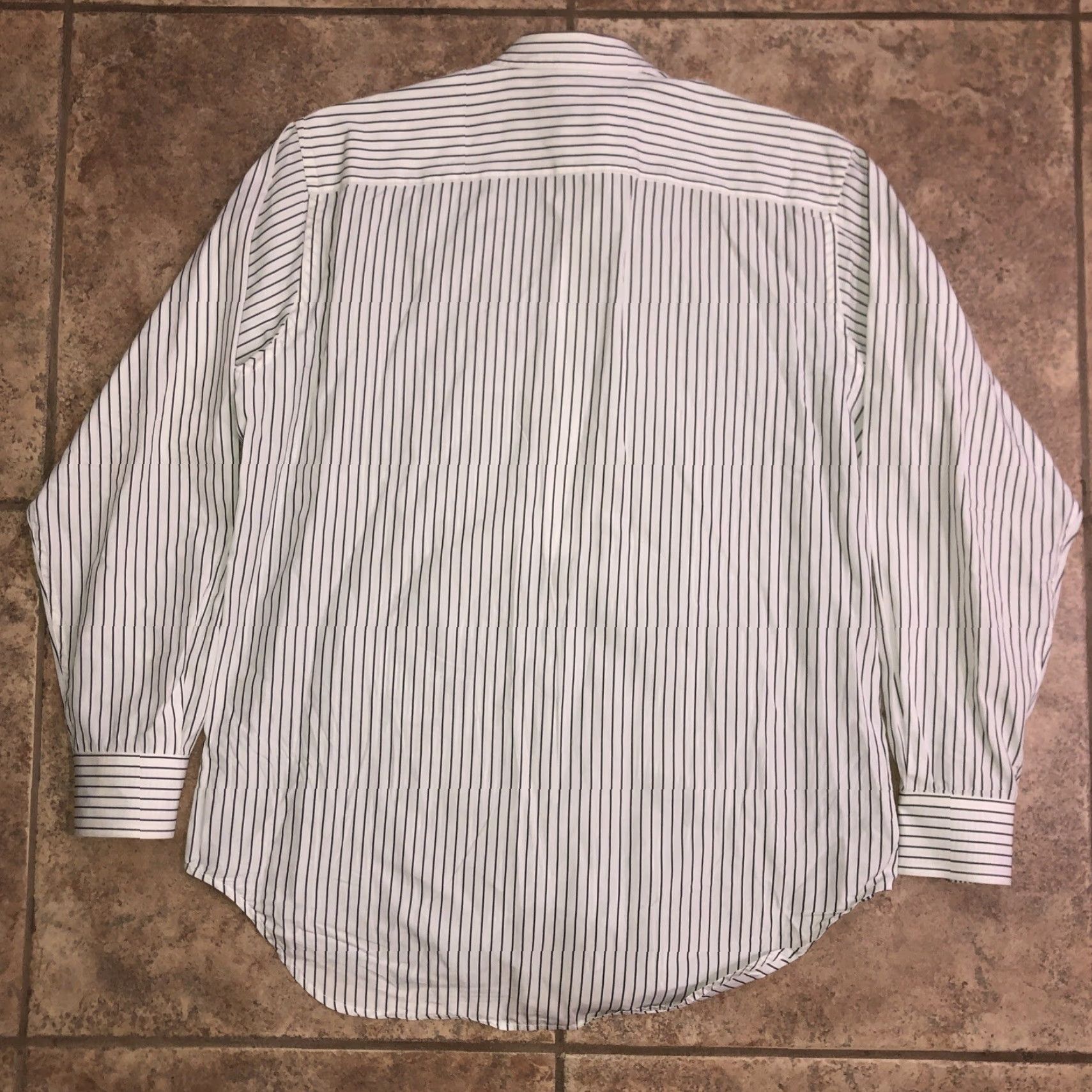Robert Graham Robert Graham Shirt Mens L White Striped Dress Size 42R - 4 Thumbnail