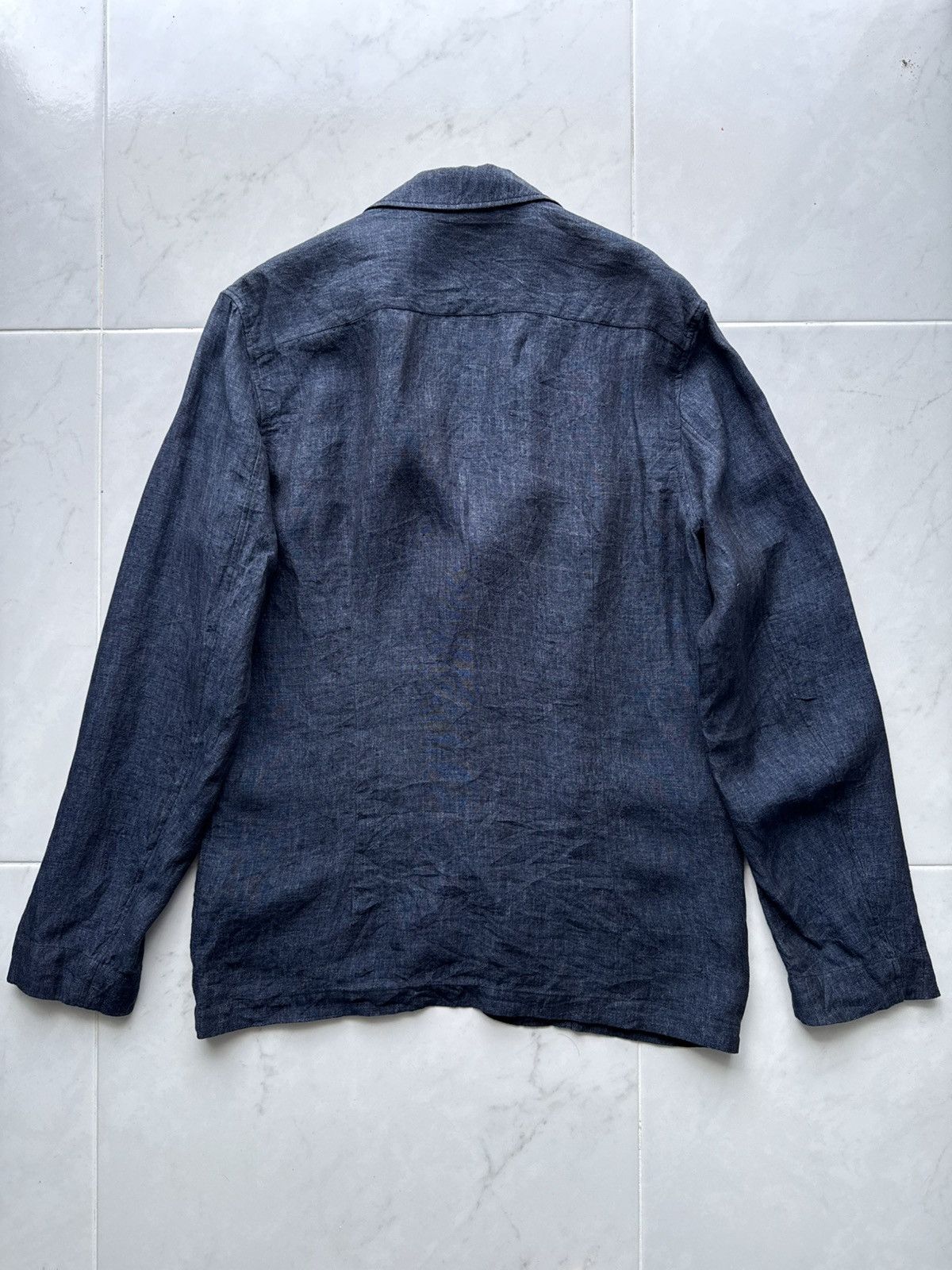 Lardini 💥LUXURY💥 Lardini Indigo Blue Blazer Jacket Size US M / EU 48-50 / 2 - 15 Thumbnail