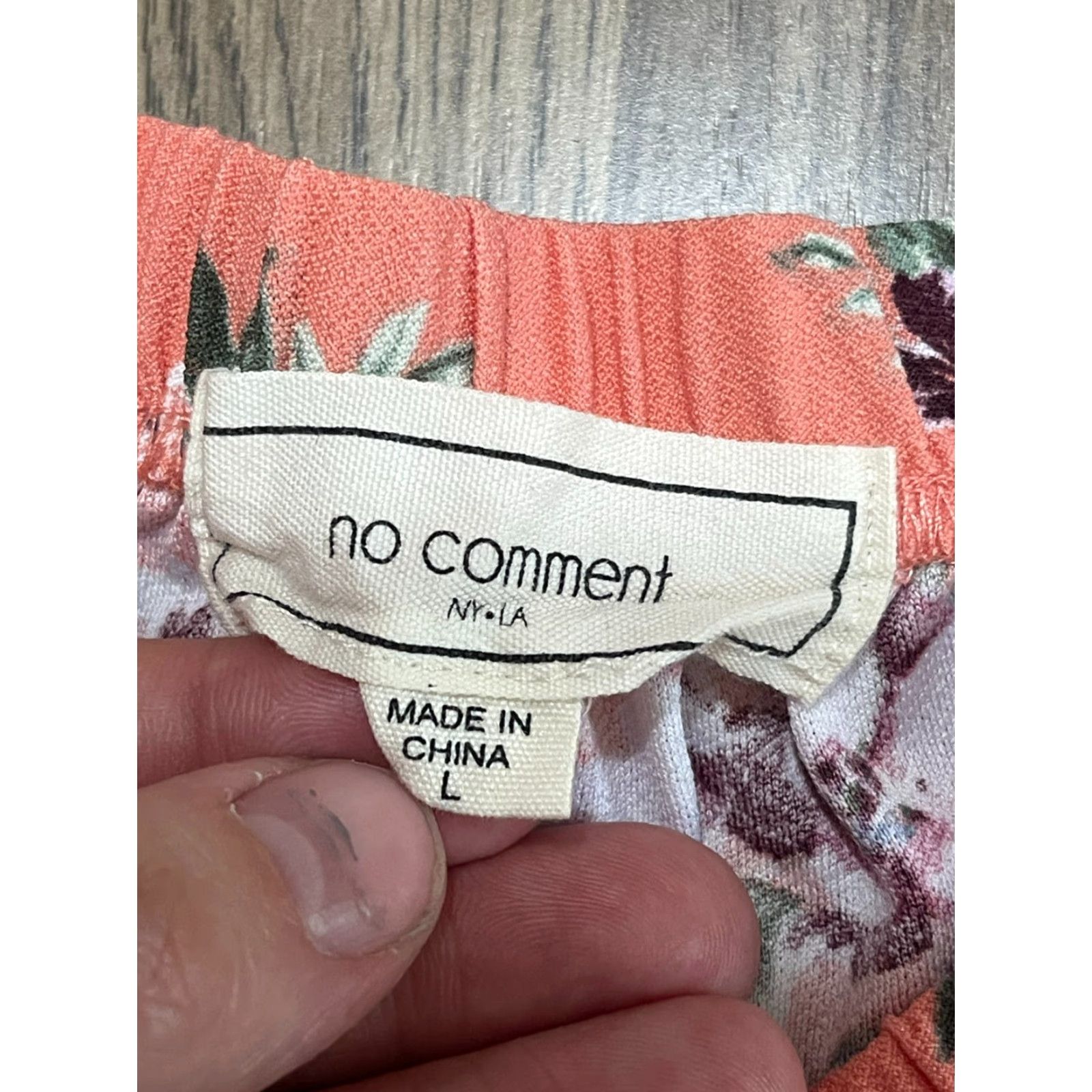 Vintage No Comment Shirt Women's L Pink White Purple Floral Off Shoulder Shirt Size L / US 10 / IT 46 - 6 Thumbnail