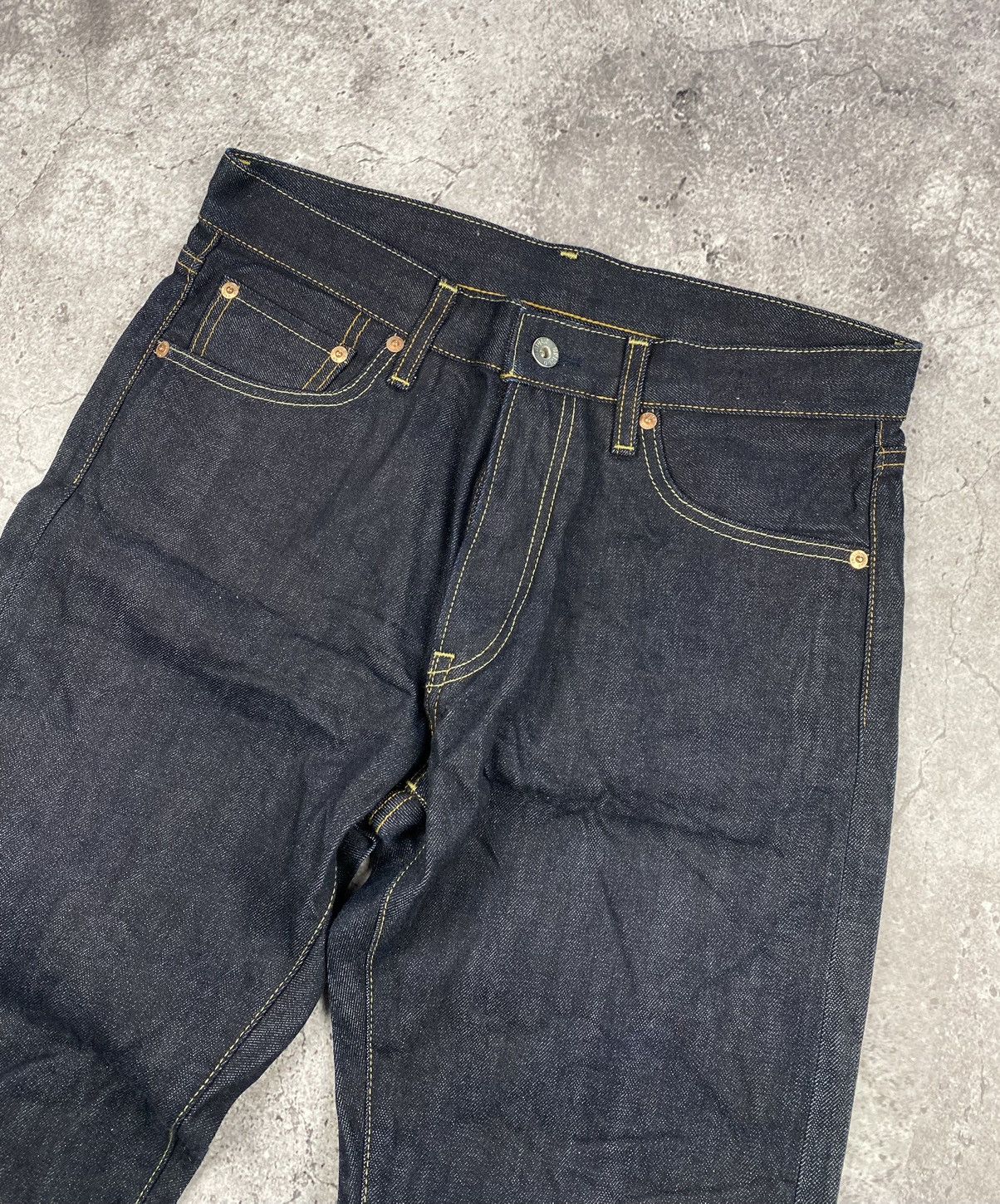 Japanese Brand VINTAGE UNIQLO JAPANESSE SELVEDGE DENIM JEANS RARE Y2K🔥 Size US 32 / EU 48 - 3 Thumbnail