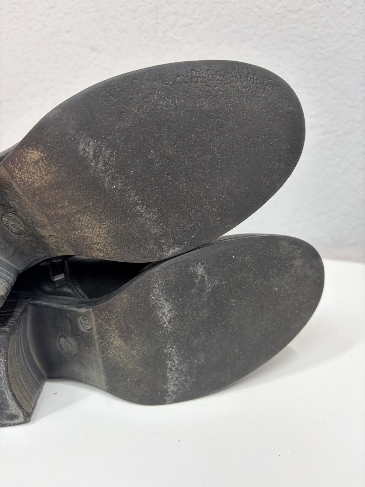 If Six Was Nine Vintage Italian AS 98 Rick Owens Style Leather Biker Boots Size US 7 / IT 37 - 13 Thumbnail