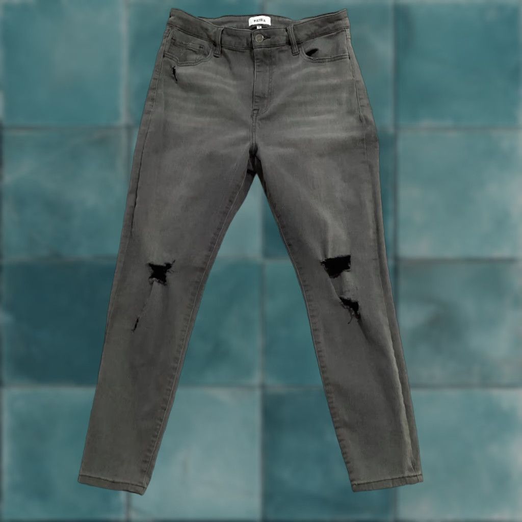 Pistola Pistola Jeans Womens Slim Skinny High Rise Distressed 32 Gray Arianna 30x26.5 Jeans Size 24" / US 00 / IT 34 - 1 Thumbnail