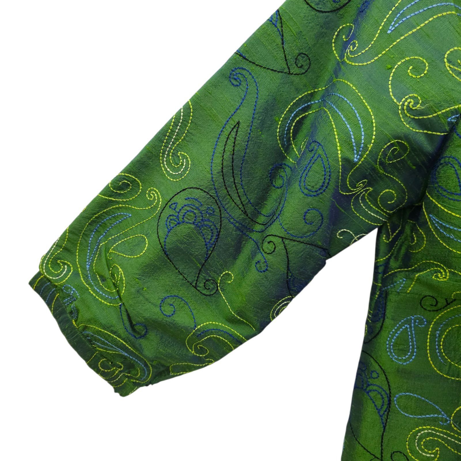 Other Bleu Bayou XL Paisley Silk Jacket Ruffle Lagenlook Fairycore Size XL / US 12-14 / IT 48-50 - 12 Thumbnail