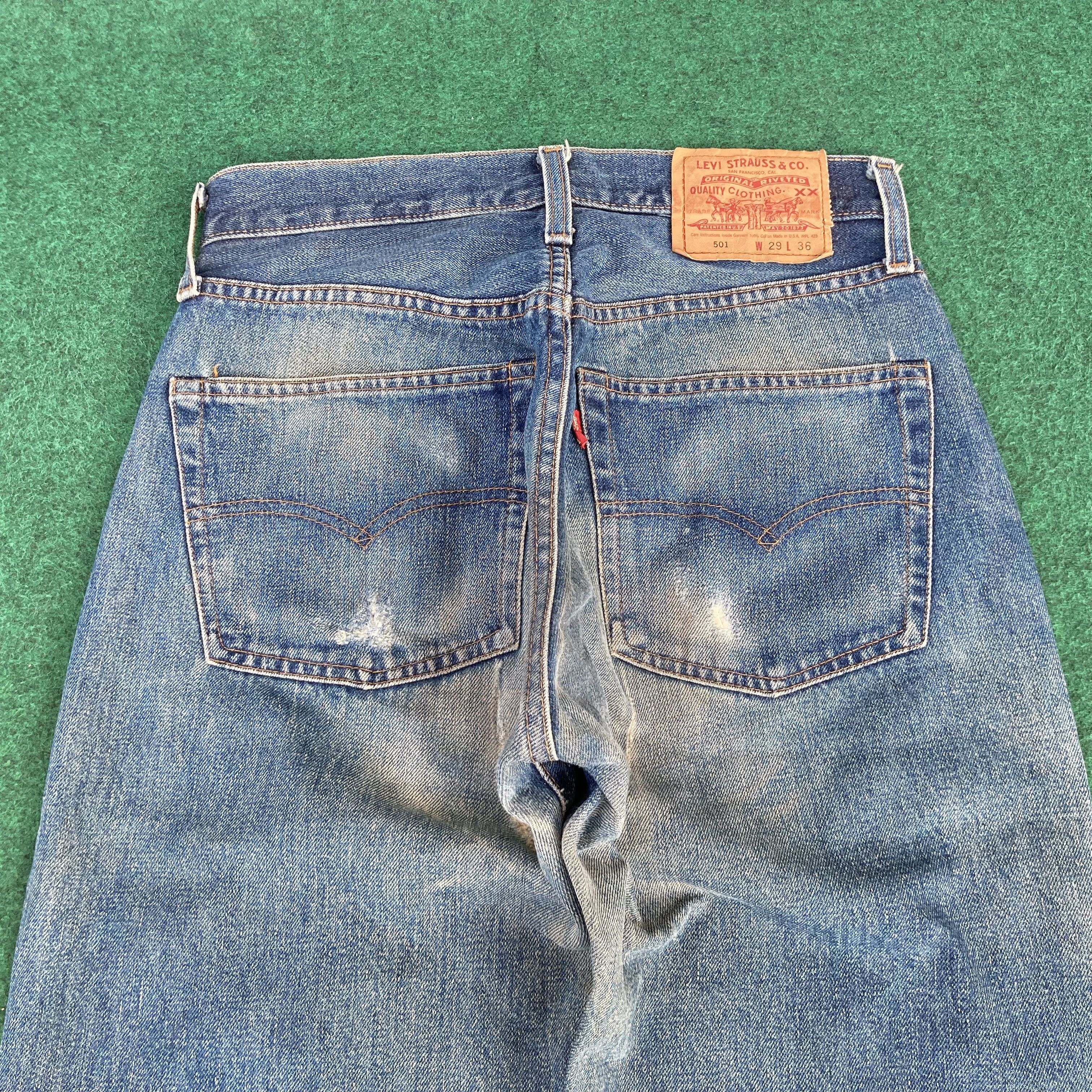 Levi's 28x32.5 Vtg Levis 501 Big E Usa Selvedge Button 555 Jeans Size US 28 / EU 44 - 17 Thumbnail