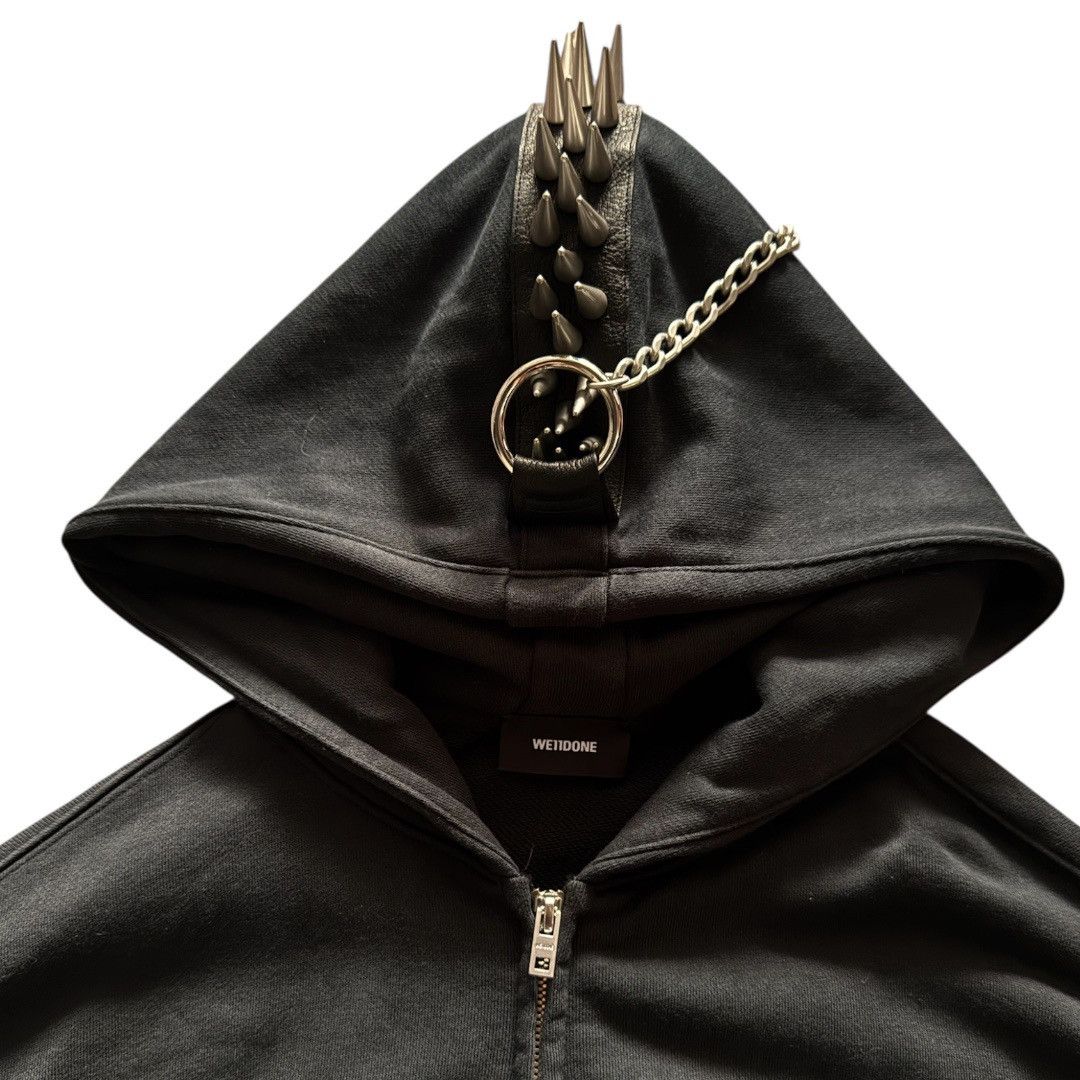 WE11DONE We11done Metal Mohawk Spike Black Zip-Up Hoodie Size US L / EU 52-54 / 3 - 2 Thumbnail