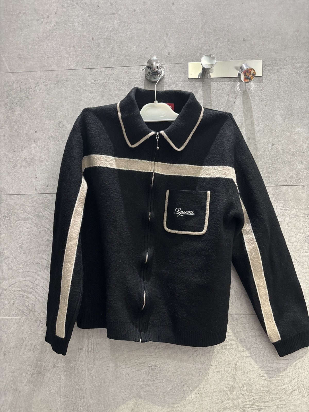 トップス Supreme Chest Stripe Zip Up Cardigan Chest Stripe Zip Up Cardigan | Supreme 21fw