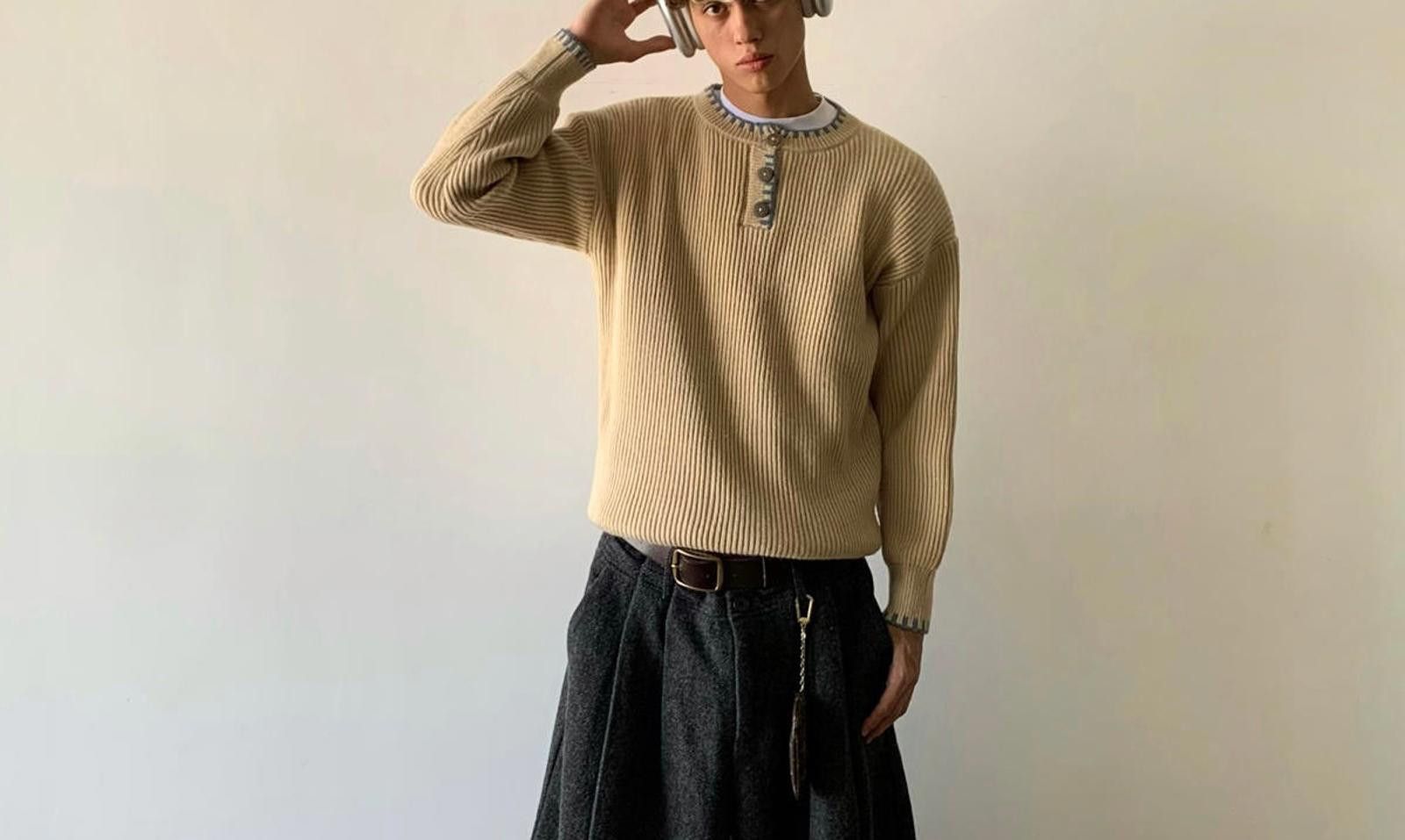 Vintage Ribbed Knit Sweater Size US L / EU 52-54 / 3 - 3 Thumbnail