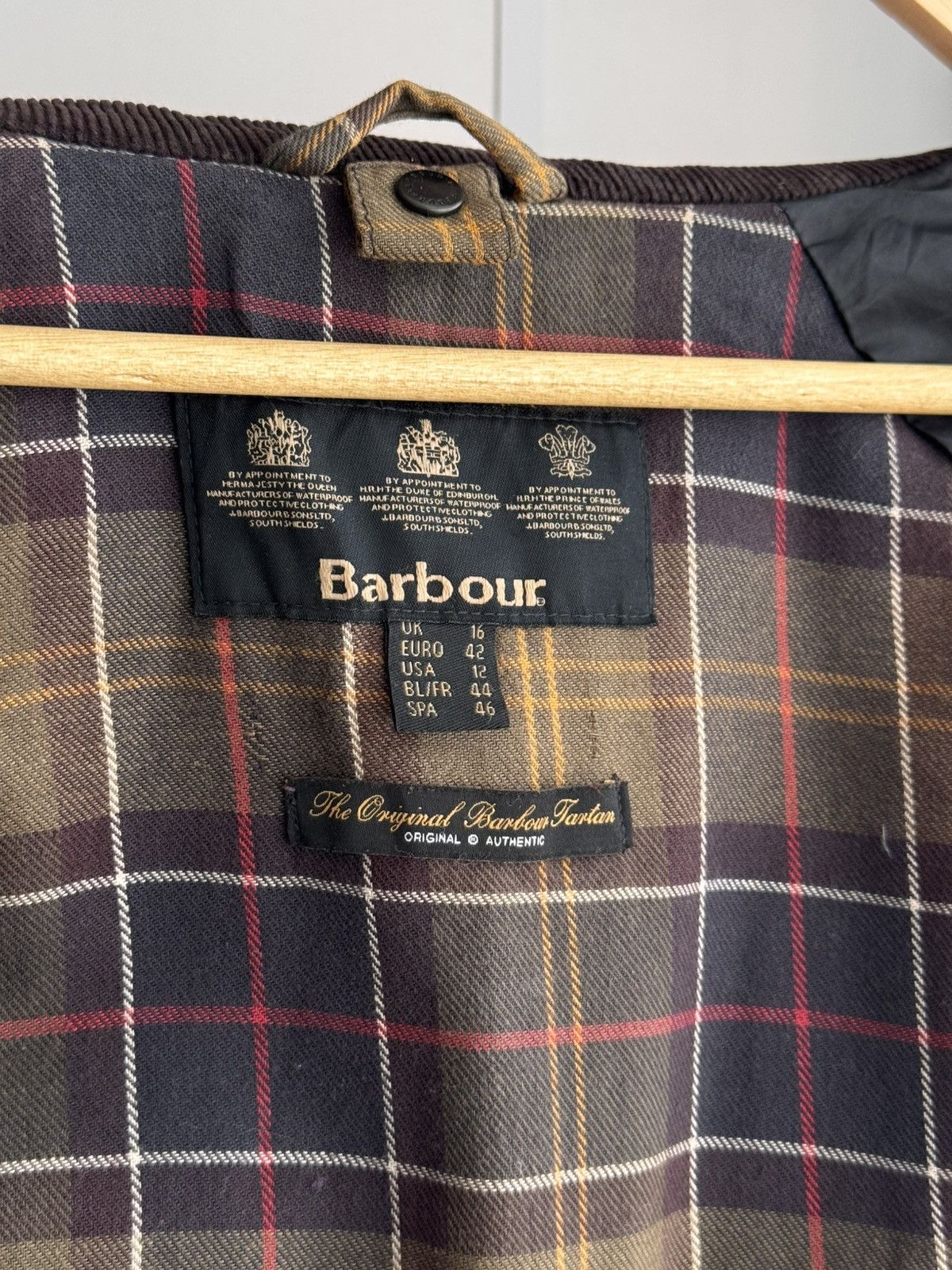 Barbour × Vintage Vintage Barbour Tartan Classic W’ Beadnell Wax Jacket Size XXL / US 16-18 / IT 52-54 - 17 Thumbnail