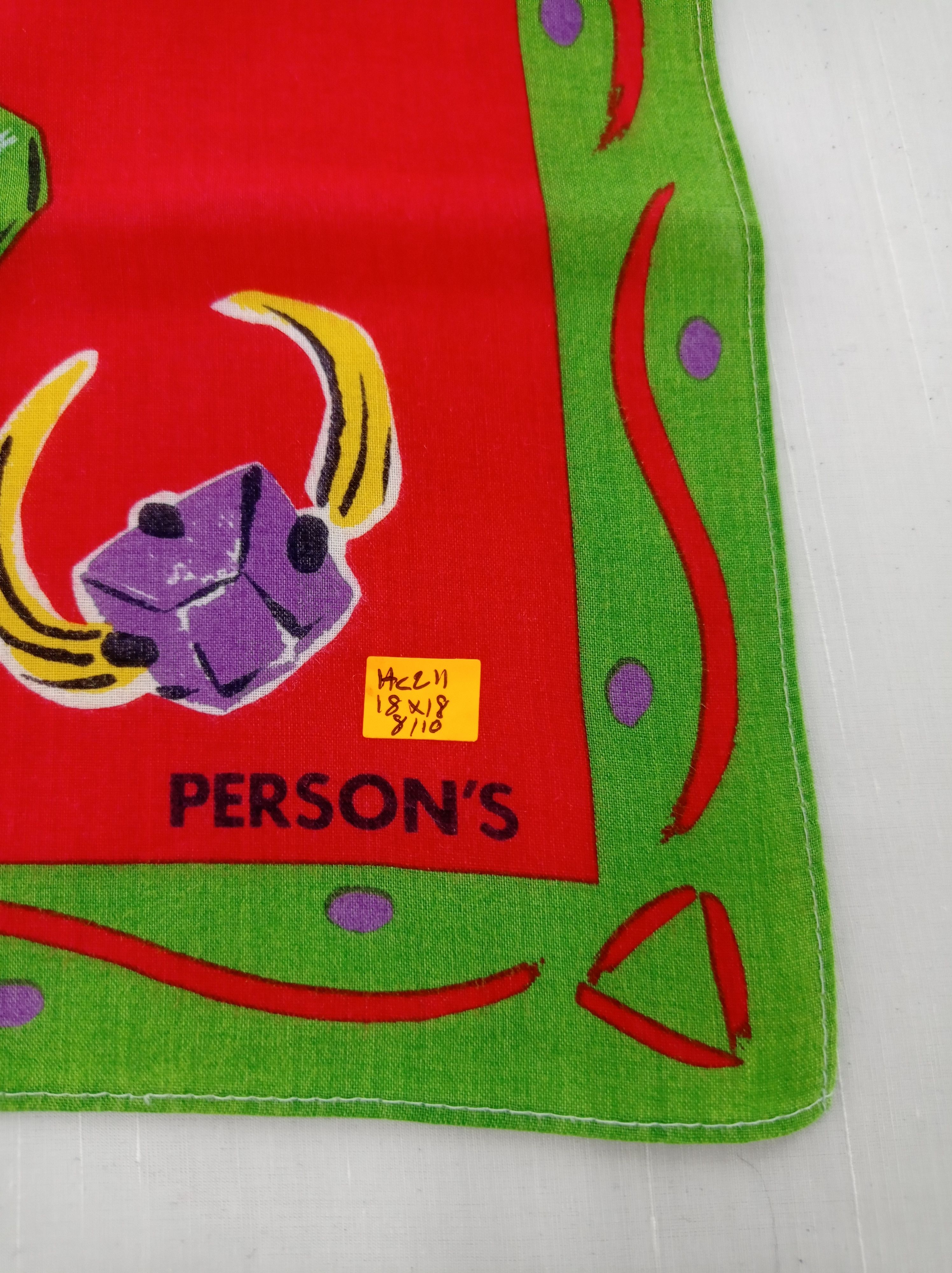 PERSON'S × Vintage Vintage Person Pop Art Handkerchief / Neckwear / Bandana Size ONE SIZE - 4 Thumbnail