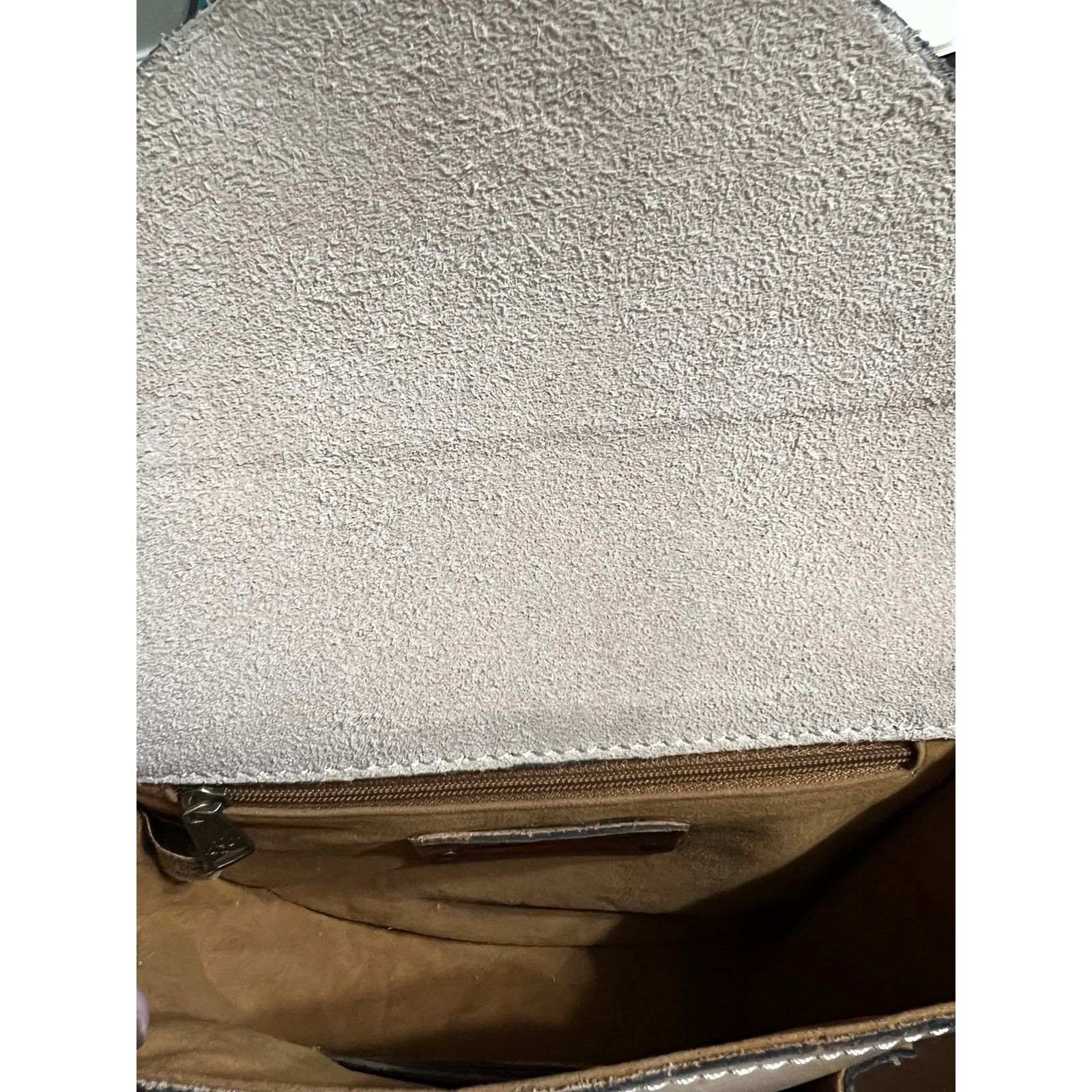 Patricia Nash VTG Patricia Nash Two-Tone Brown Small Saddle Bag Cross-Body Size ONE SIZE - 6 Thumbnail