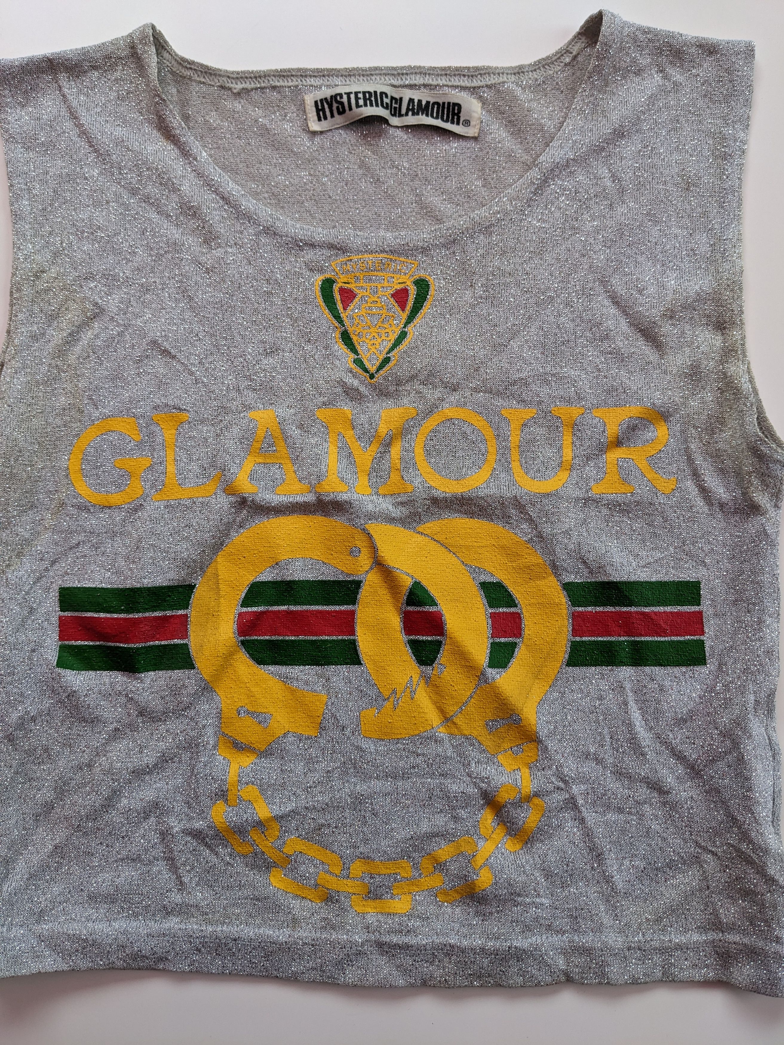 Hysteric Glamour × Vintage Vintage Hysteric Glamour Glam parody Gucci crop top Size S / US 4 / IT 40 - 3 Thumbnail