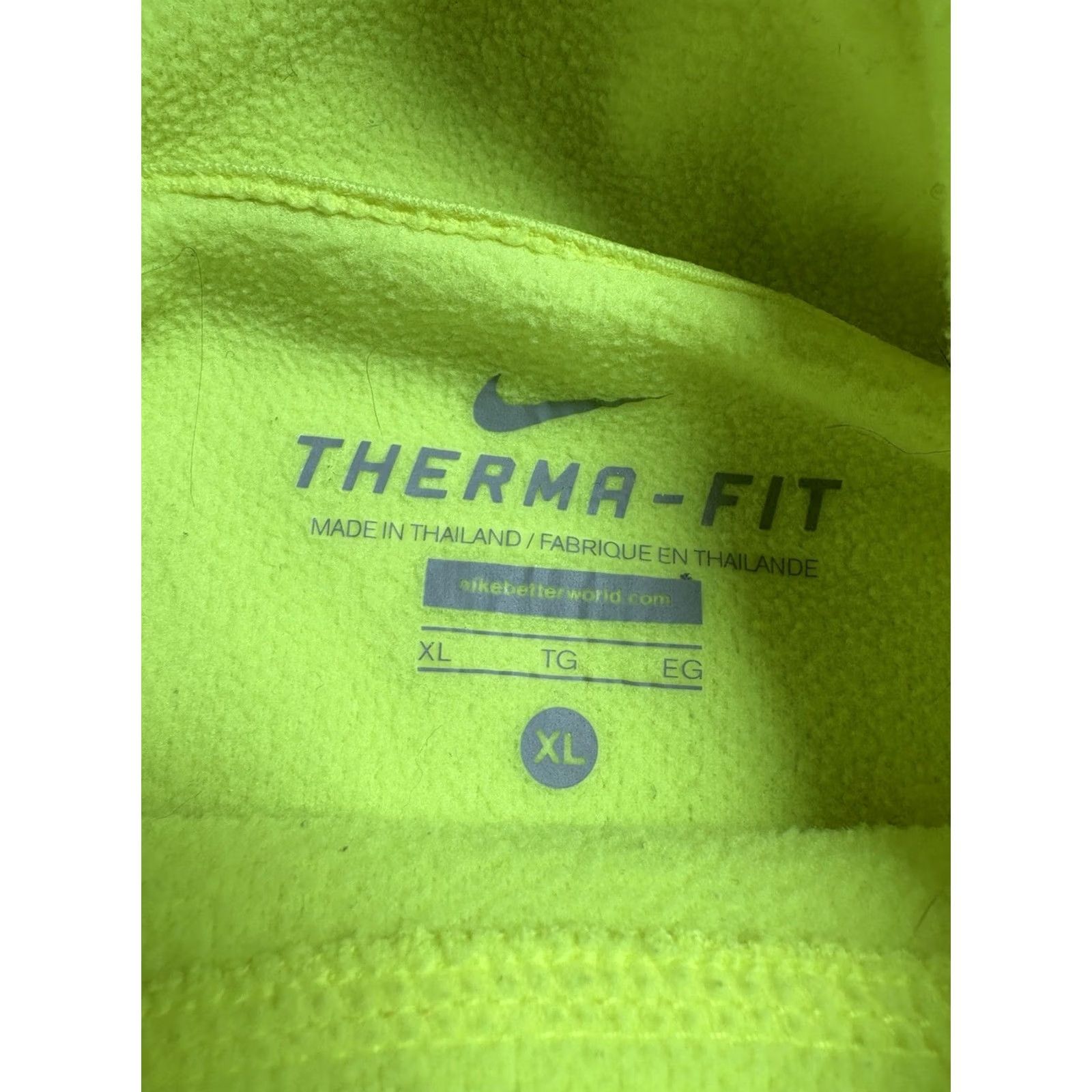 Nike Nike Therma Fit Hoodie Mens XL Bright Yellow Neon Athletic Thumbholes Hoodie Mens XL Yellow Neon Olympic? Size US XL / EU 56 / 4 - 3 Thumbnail