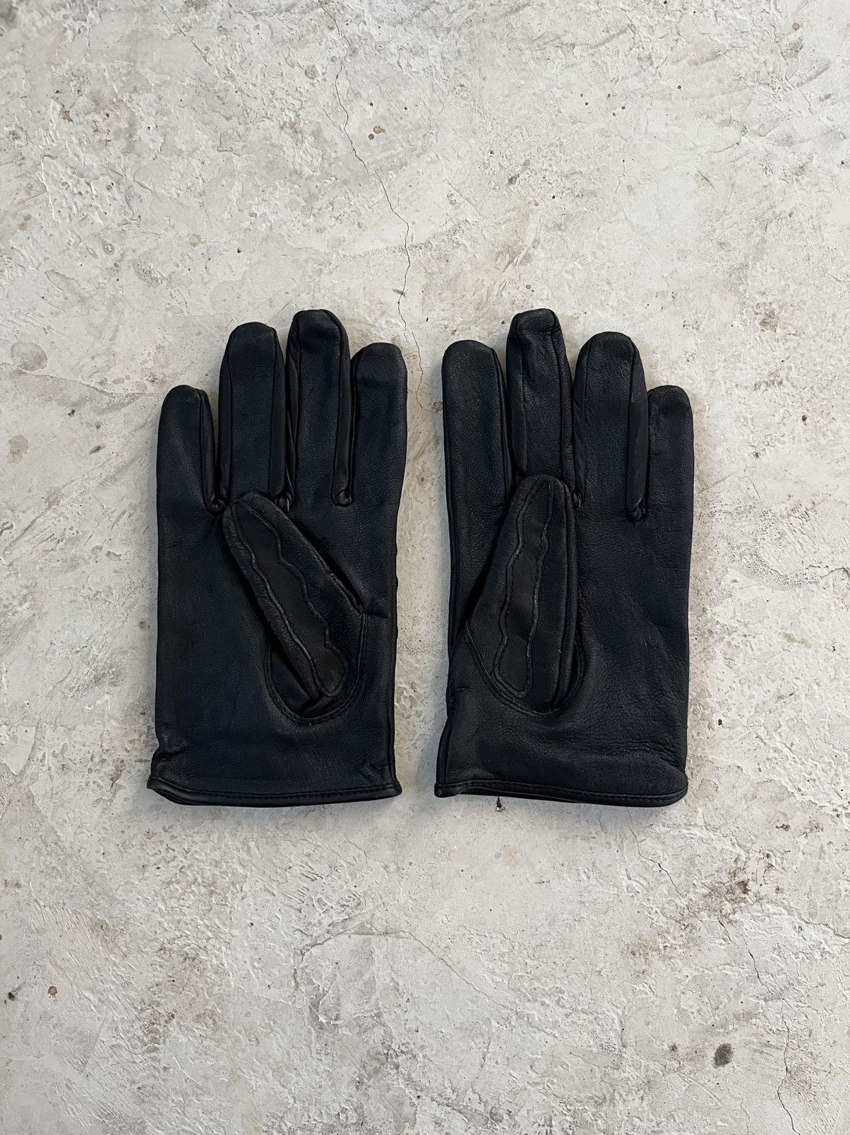 KMRii Black Skeleton Leather Gloves Size ONE SIZE - 3 Thumbnail