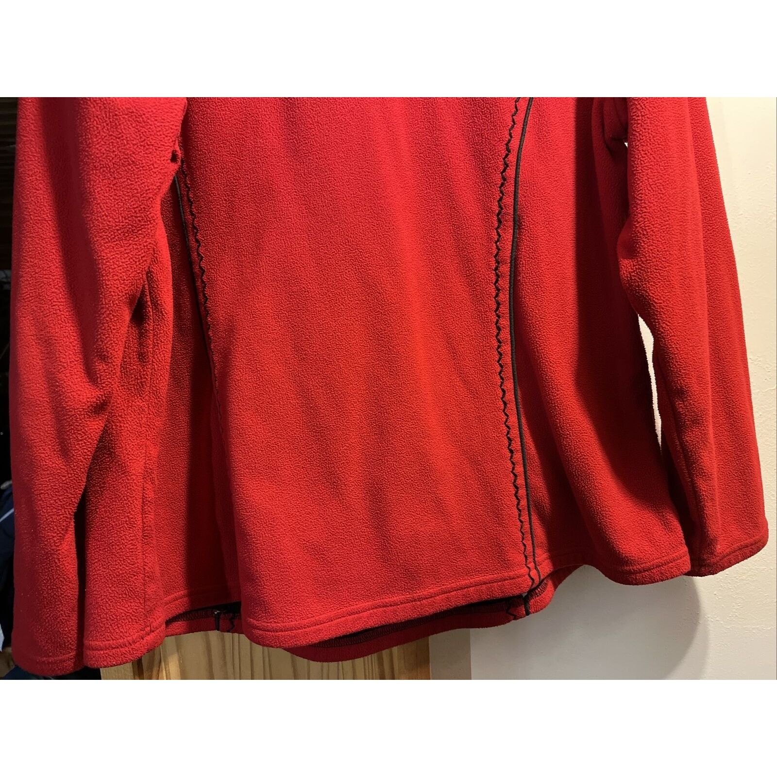 Coldwater Creek Coldwater Creek Womens 1X Red LS Zip Polyester Fleece Jacket Size XXL / US 16-18 / IT 52-54 - 11 Thumbnail