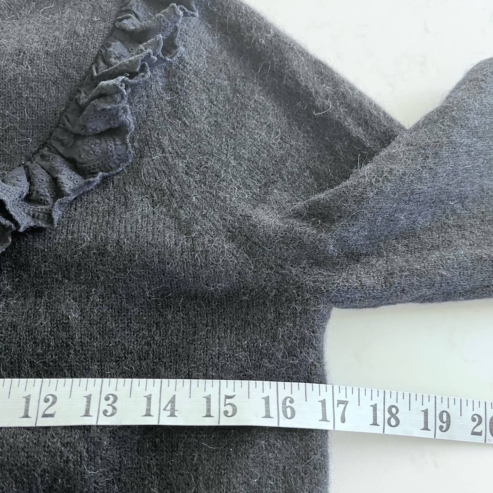 & Other Stories Ruffled Turtleneck Knit Sweater Black Women