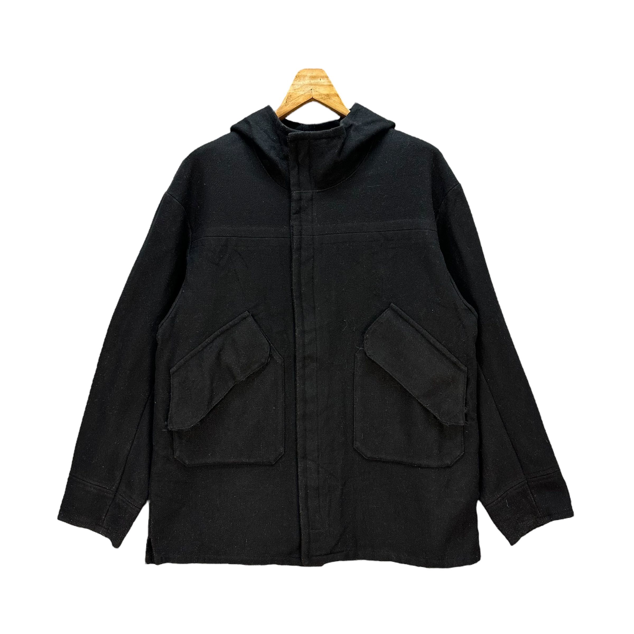 Japanese Brand NO IDEA NO GAIN Made in England Wool Hooded Jacket #A46-1084 Size US L / EU 52-54 / 3 - 1 Thumbnail