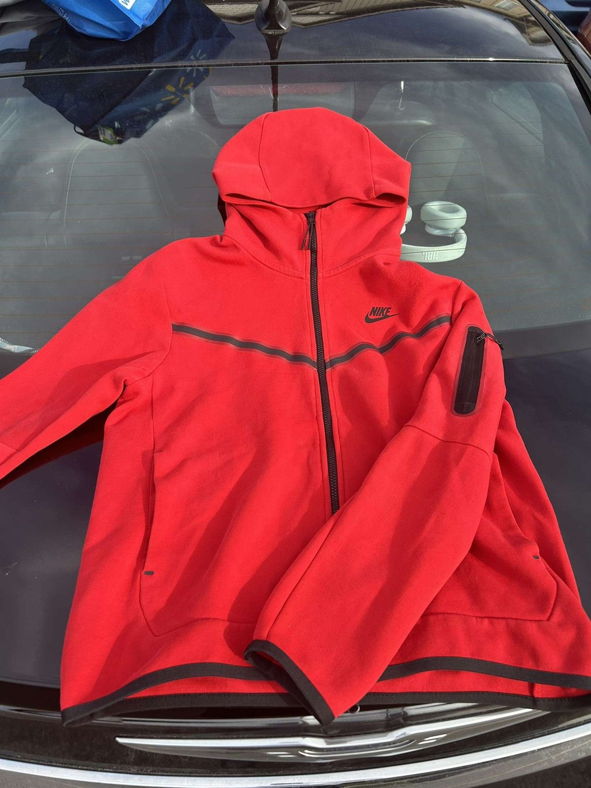 Nike Red Nike tech fleece full tracksuit | Grailed