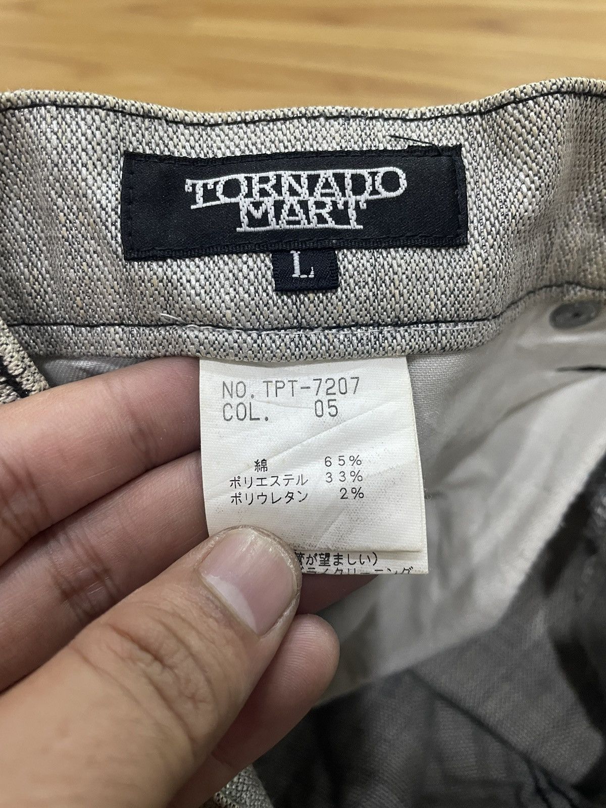 Tornado Mart Tornado Mart Waxed Silver Coated Flared Denim Pant Size US 32 / EU 48 - 12 Thumbnail