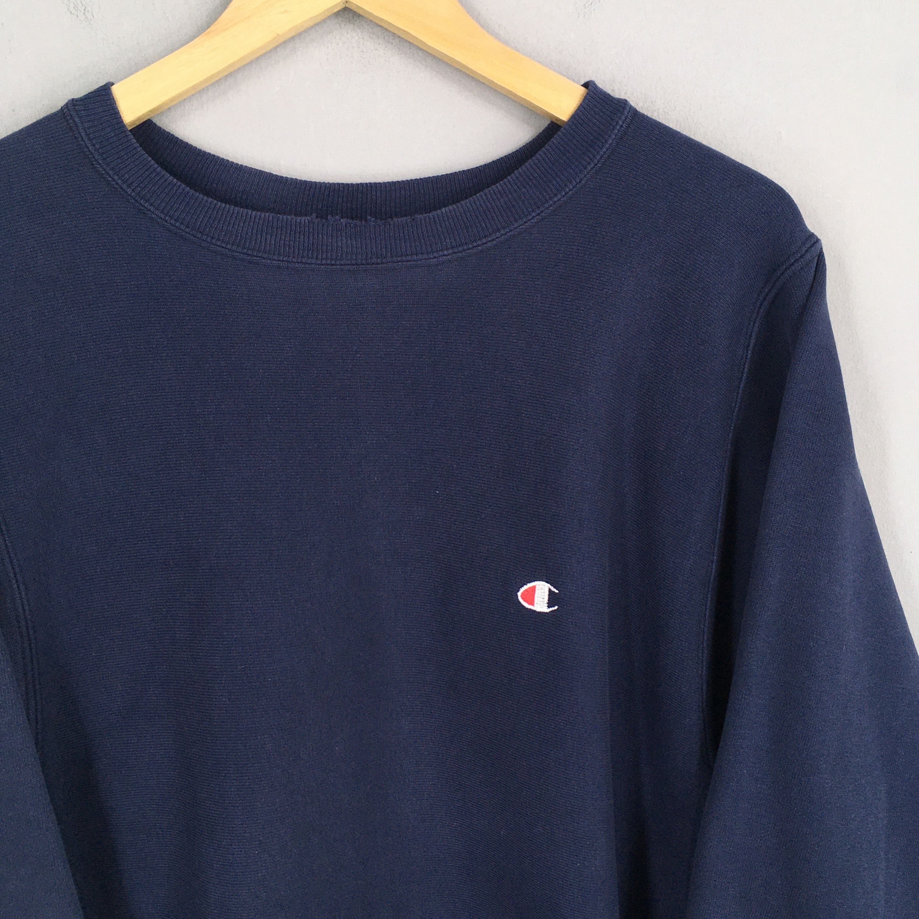 Champion × Vintage Vintage Champion Reverse Weave Blue Sweatshirt Medium Size US M / EU 48-50 / 2 - 2 Thumbnail