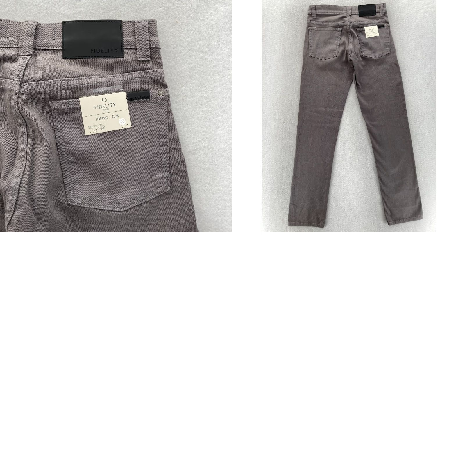 Vintage Fidelity Denim Torino Jeans Mens 29x34 Slim Fit Charcoal Gray Stretch Denim NWT Size US 29 - 9 Thumbnail
