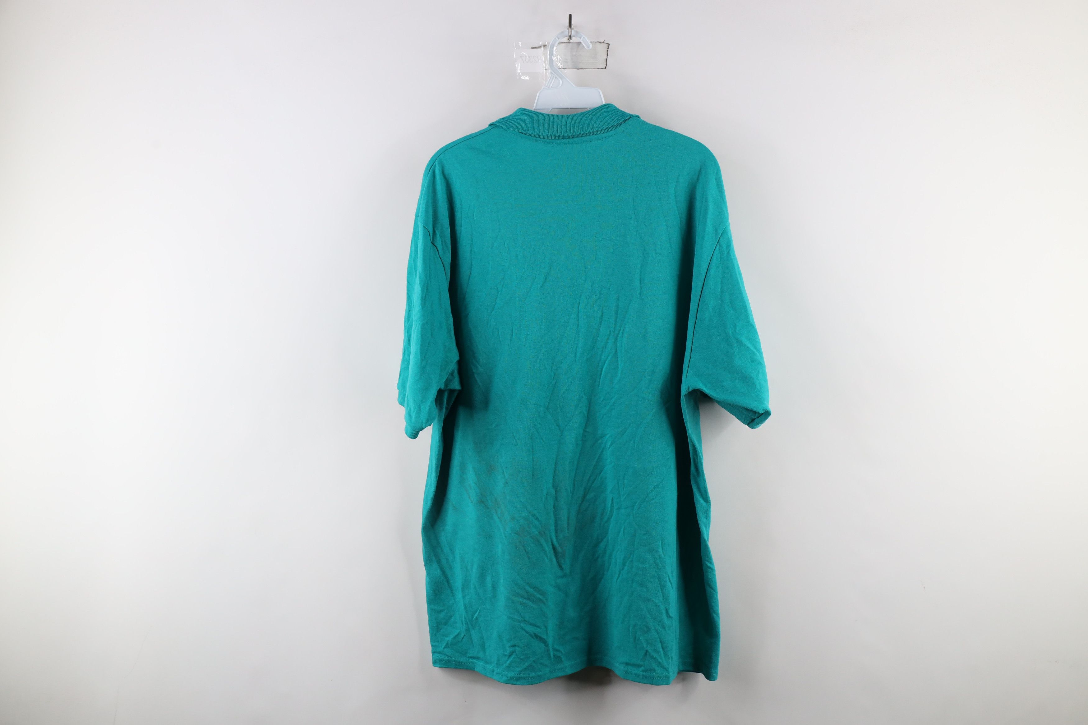 Vintage Vintage 90s Toledo Zoo & Aquarium Collared Polo Shirt Teal Size US L / EU 52-54 / 3 - 10 Thumbnail