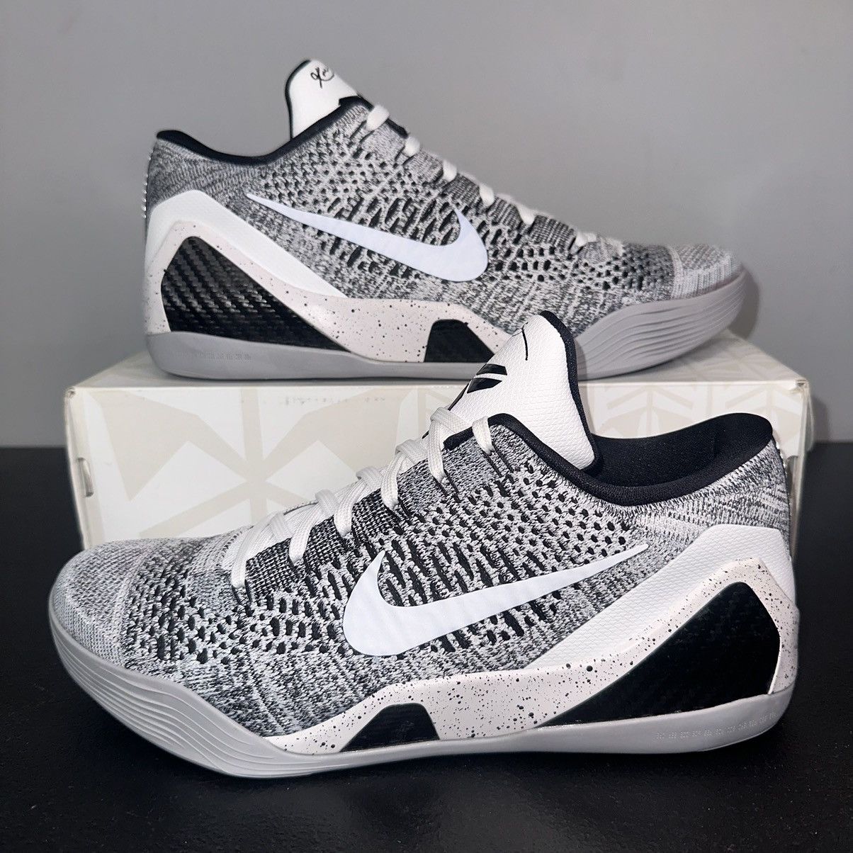 image of Kobe Mentality x Nike Kobe 9 Ix Elite Low Beethoven Size 11.5 639045-101 New Shoes in Black White