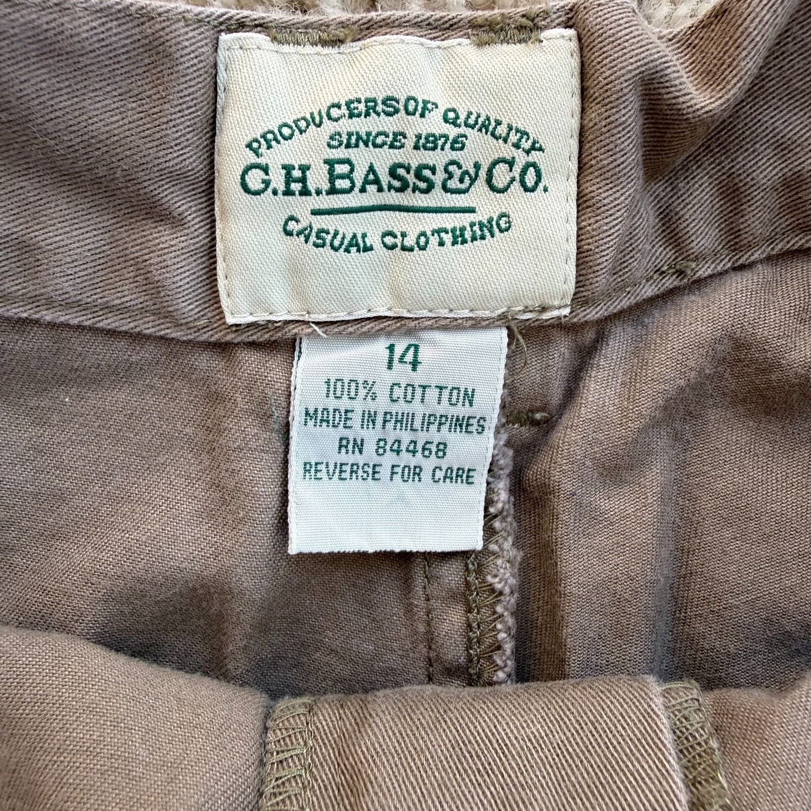 G.H. Bass & Co. G.H. Bass & Co 100% Cotton Cargo Shorts W 14 Relaxed Khaki Size 36" / US 14 / IT 50 - 3 Thumbnail