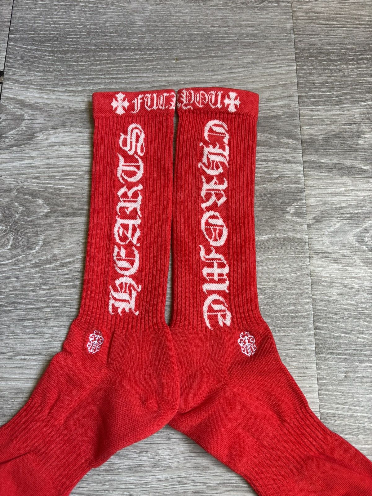Chrome Hearts Chrome Hearts Red Fuck You Socks Size ONE SIZE - 2 Thumbnail